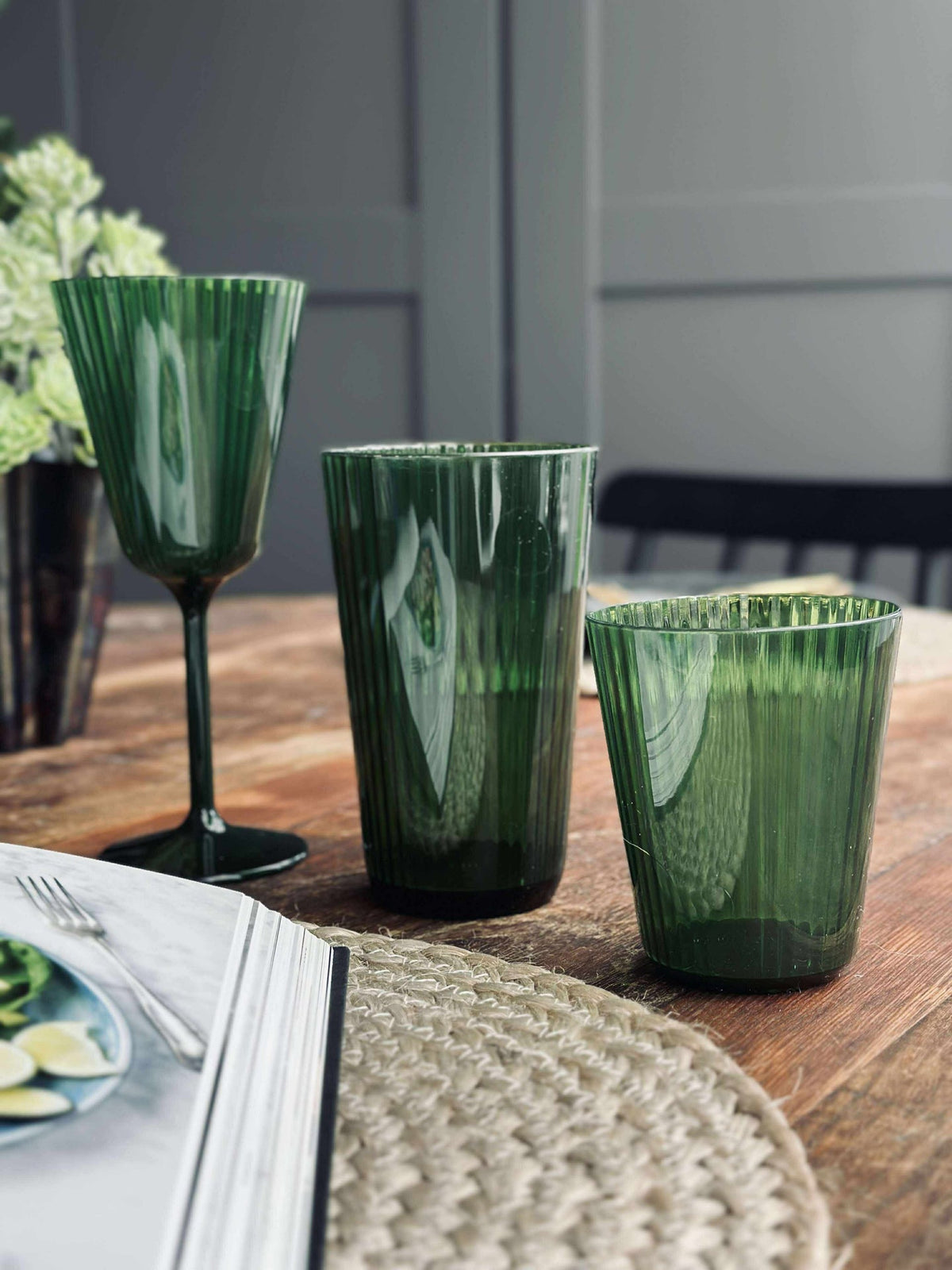 Glass Claire 500 ml. Grønn - 2 stk.