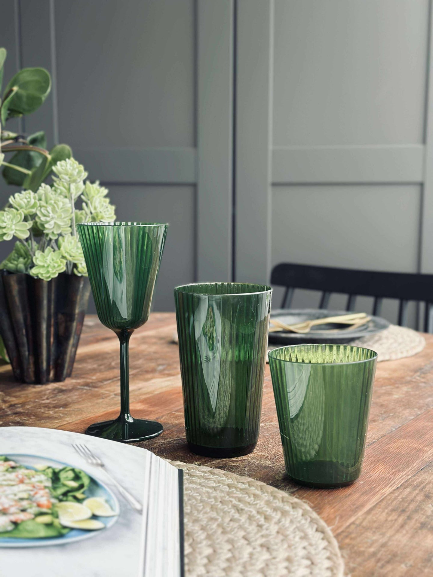 Glas Claire 300ml. Grønn - 2 stk.