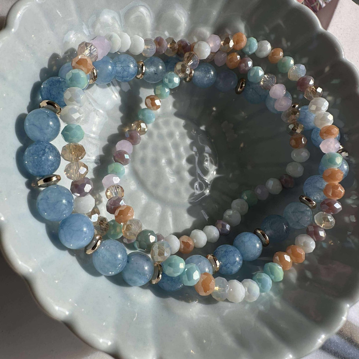 Armbånd Luna Soft blue – Sett med 3 stk