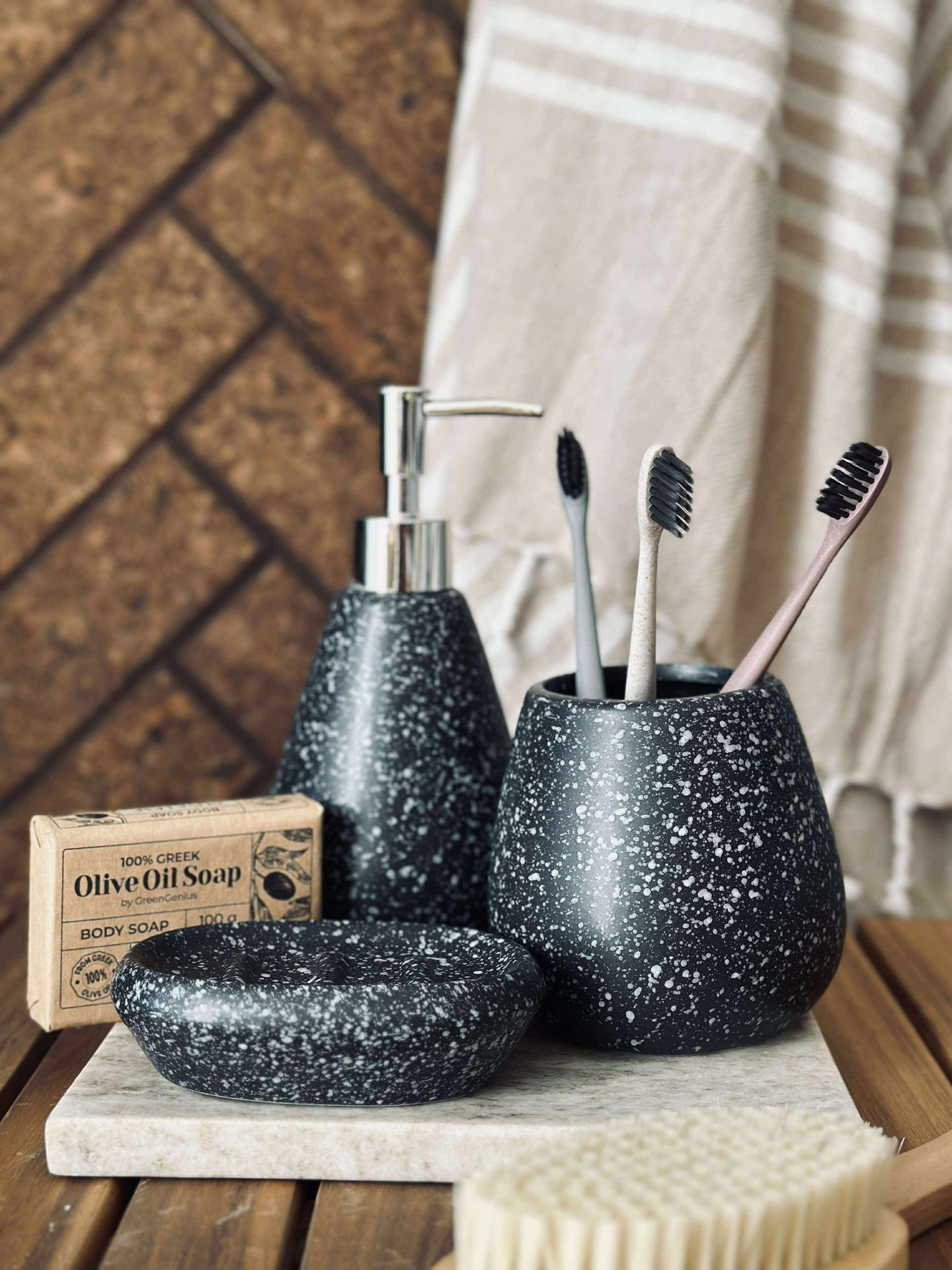 Baderomssett med 3 deler - Stone