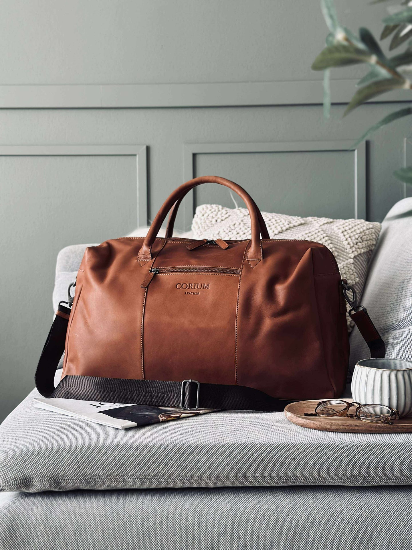 Weekendveske LONDON cognac