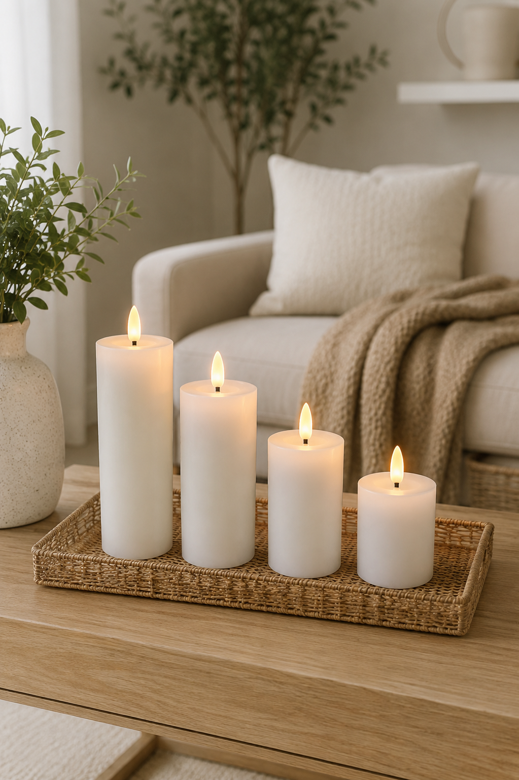 Bloklys Hvit - Flere størrelser