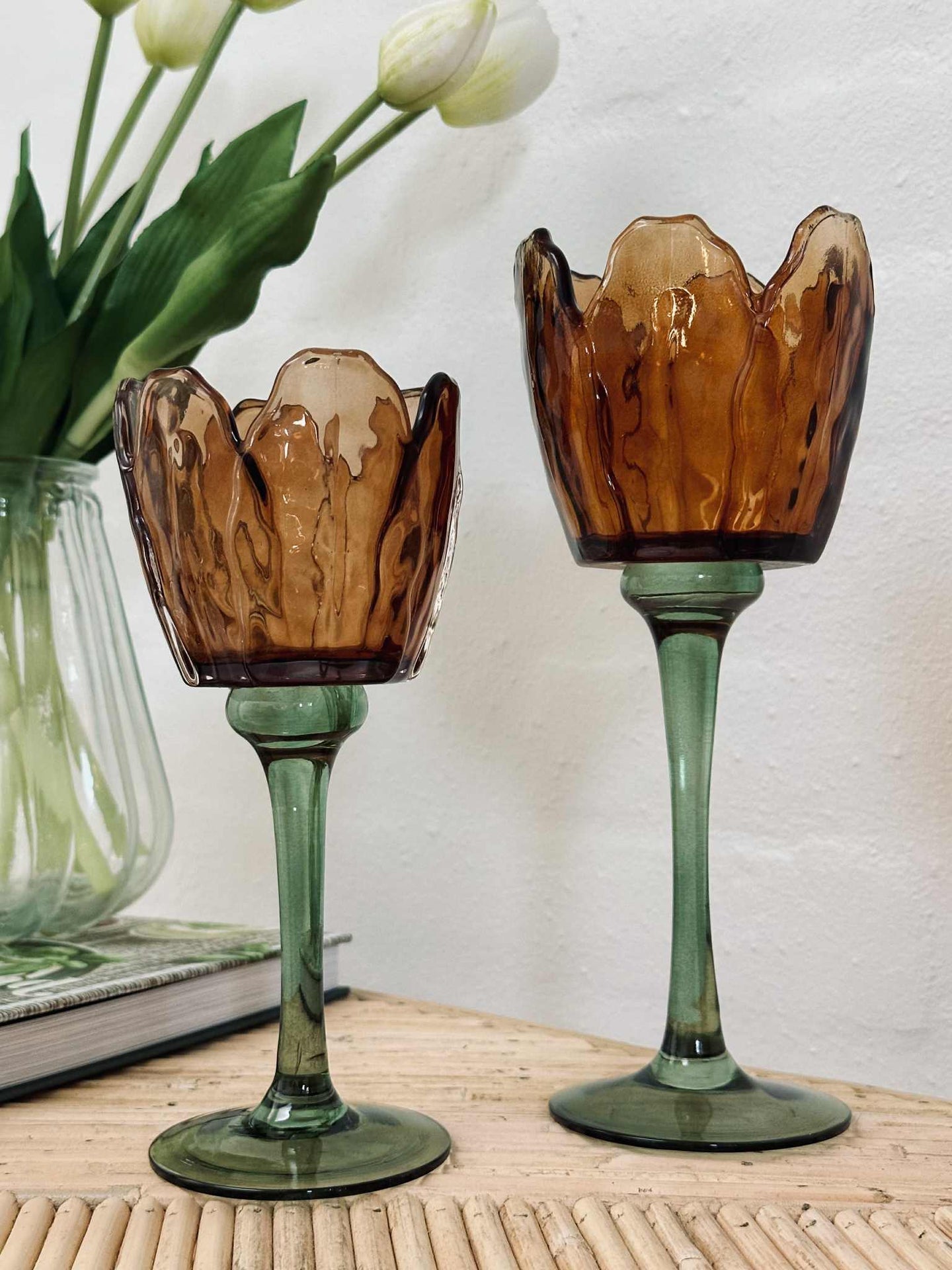 Lysestake flower - Amber / grønn