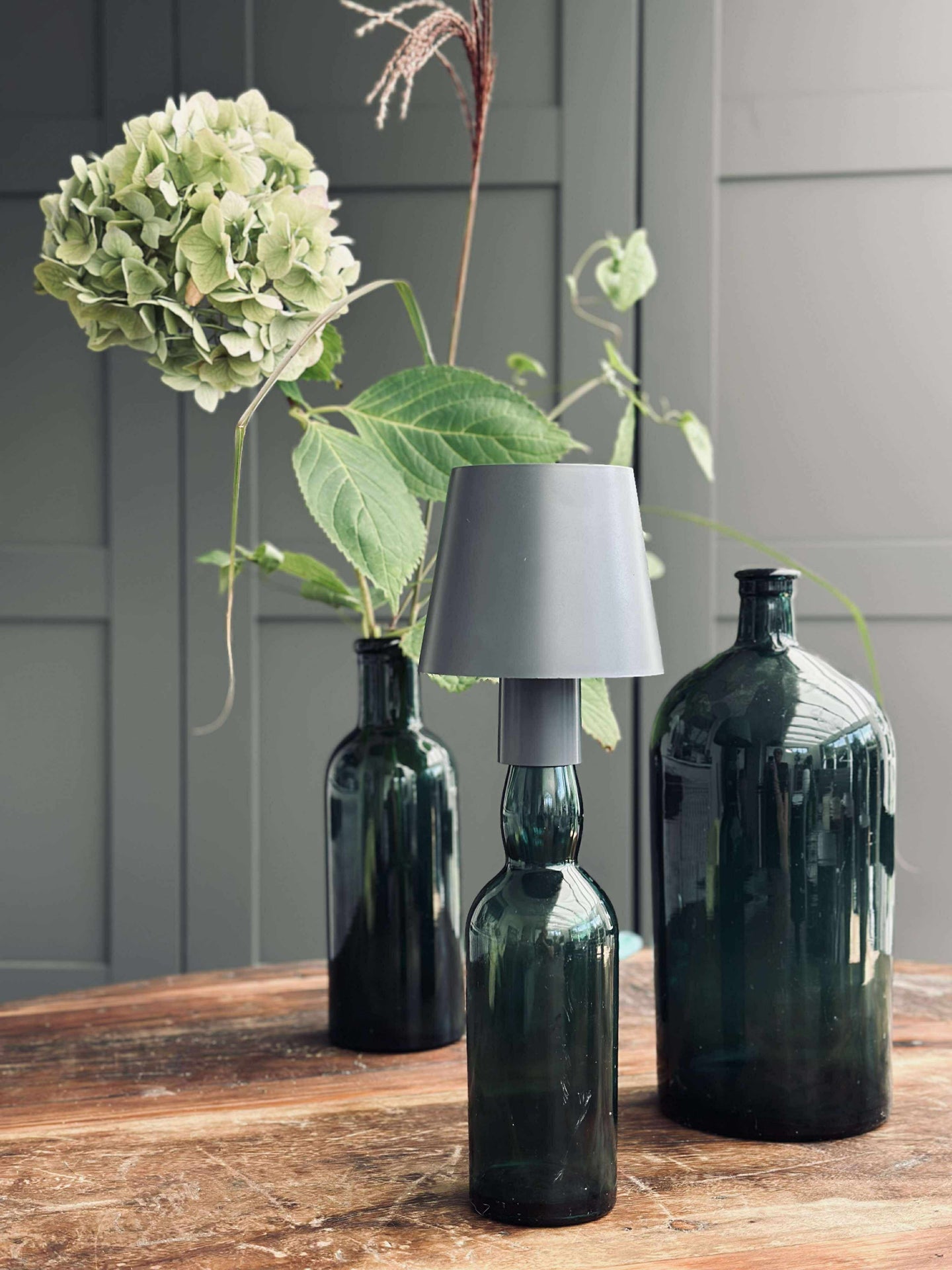 LED-lampe til vinflaske - Grå MIX