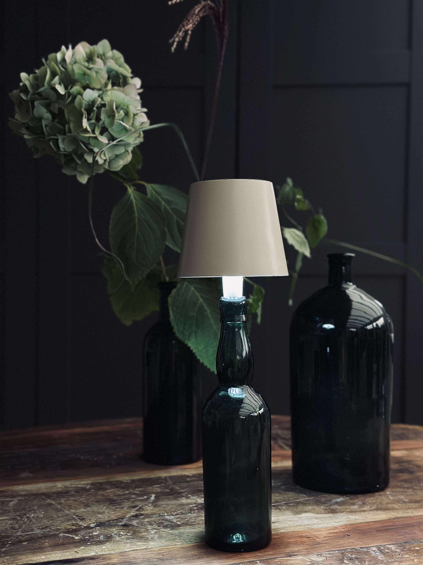 LED-lampe til vinflaske - Krem MIX