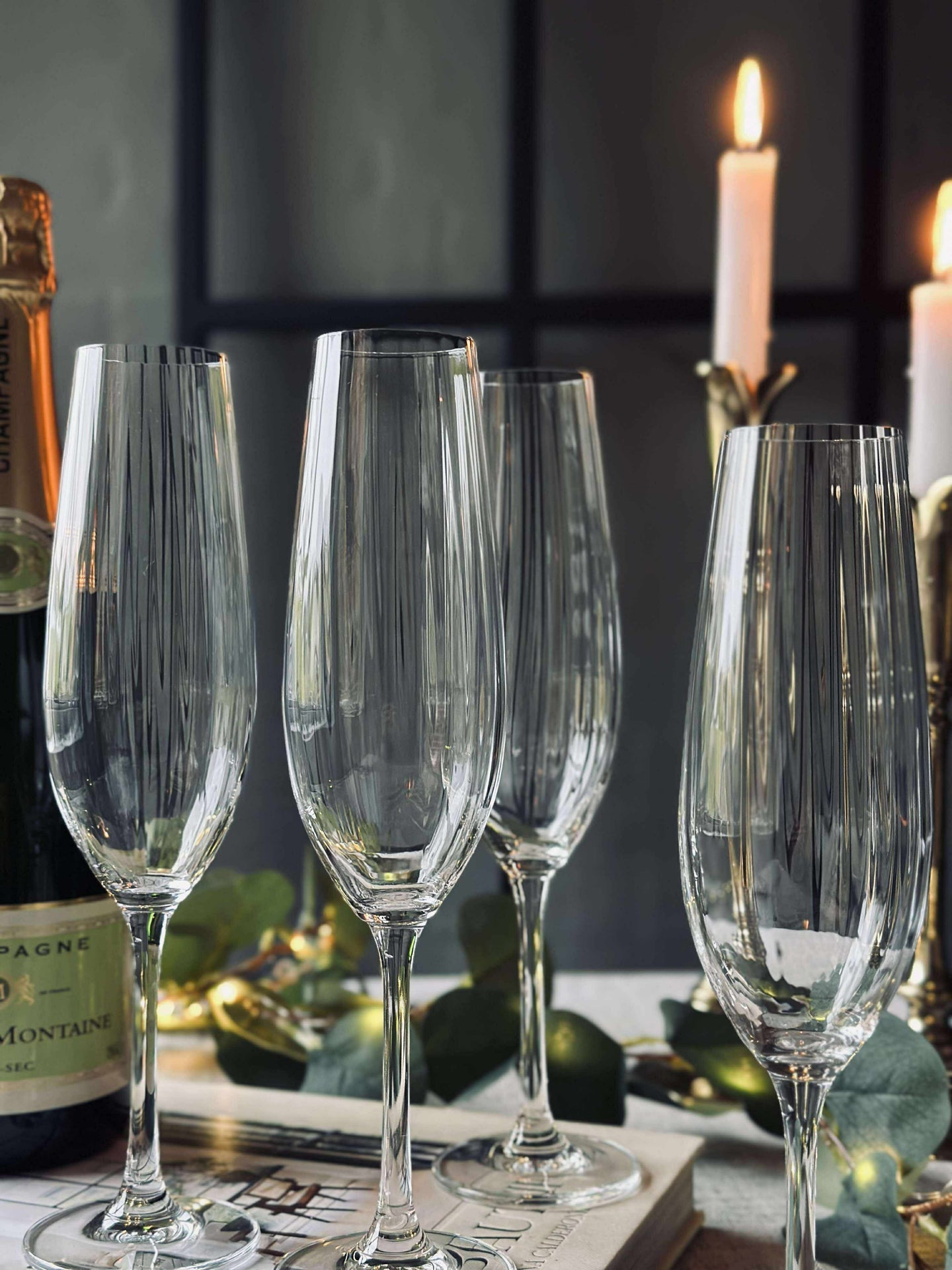 Champagneglass CRYSTAL - Sett med 4 stk.