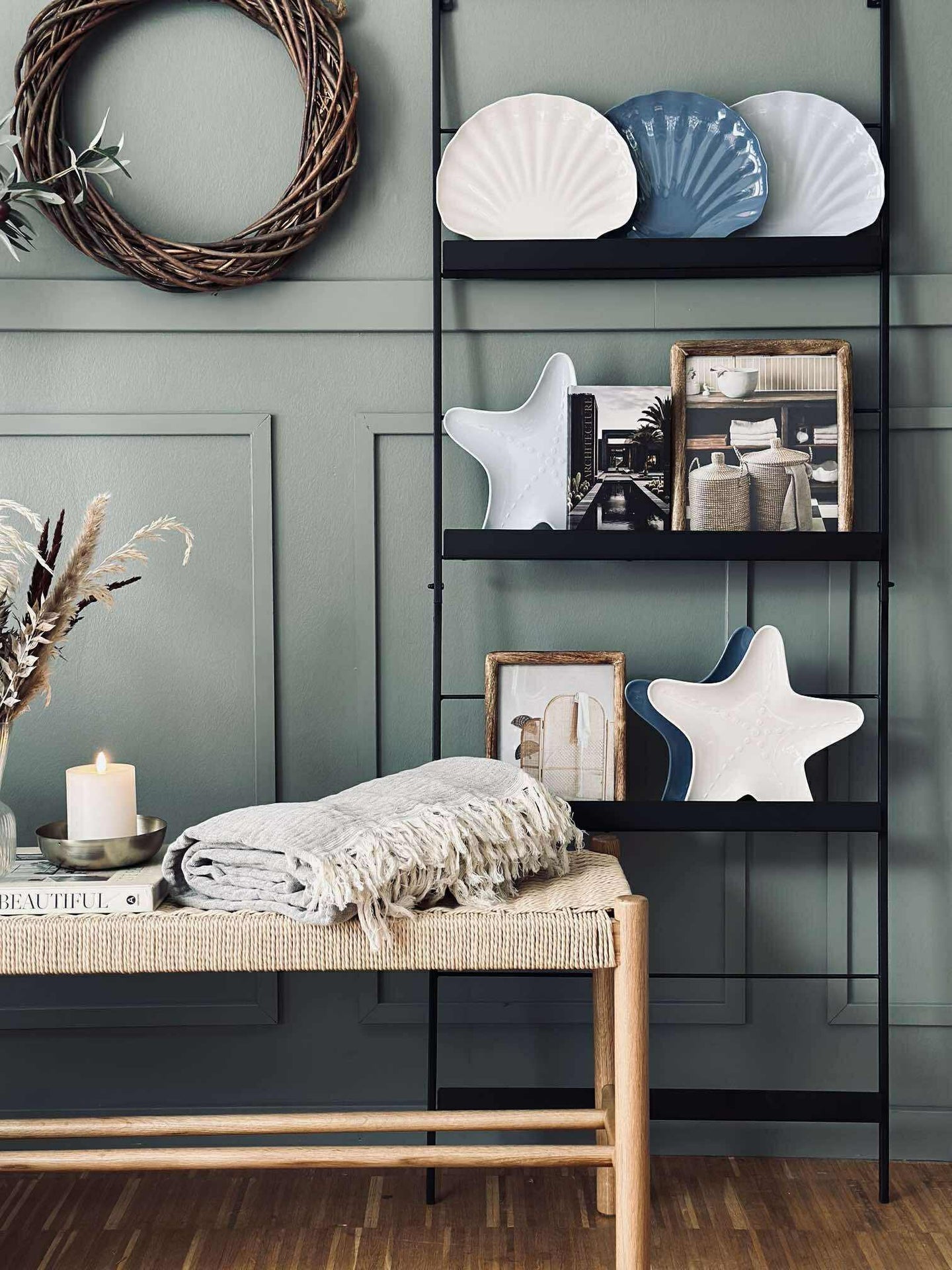 Melamintallerken - Blå musling