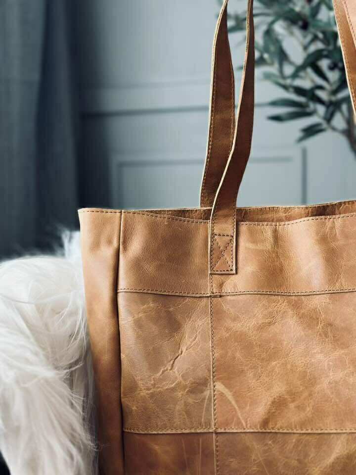 Shopper - Cognac / svart
