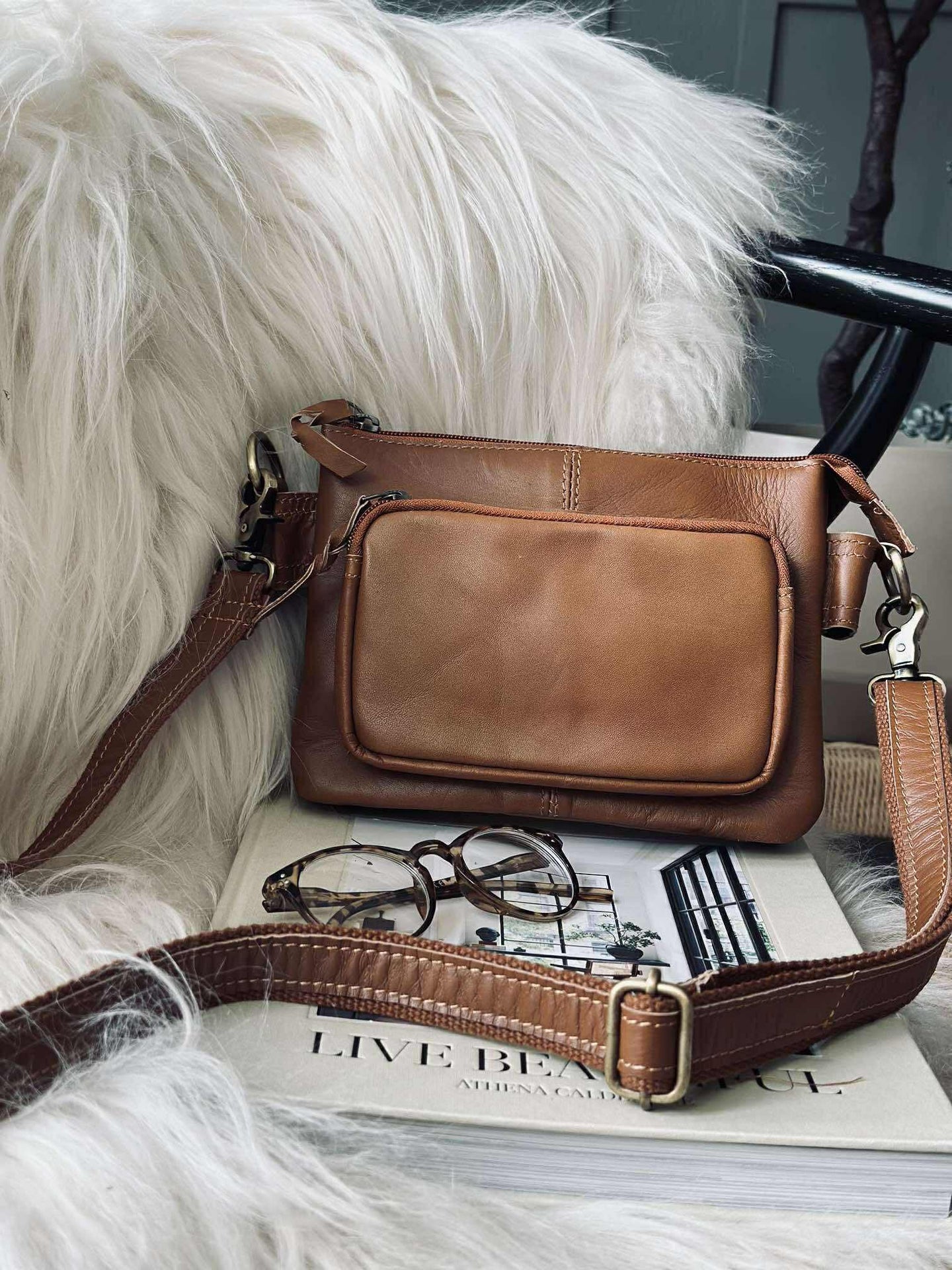 Clutch Mille cognac