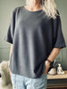 Bluse Sia Dark grey – Oversize