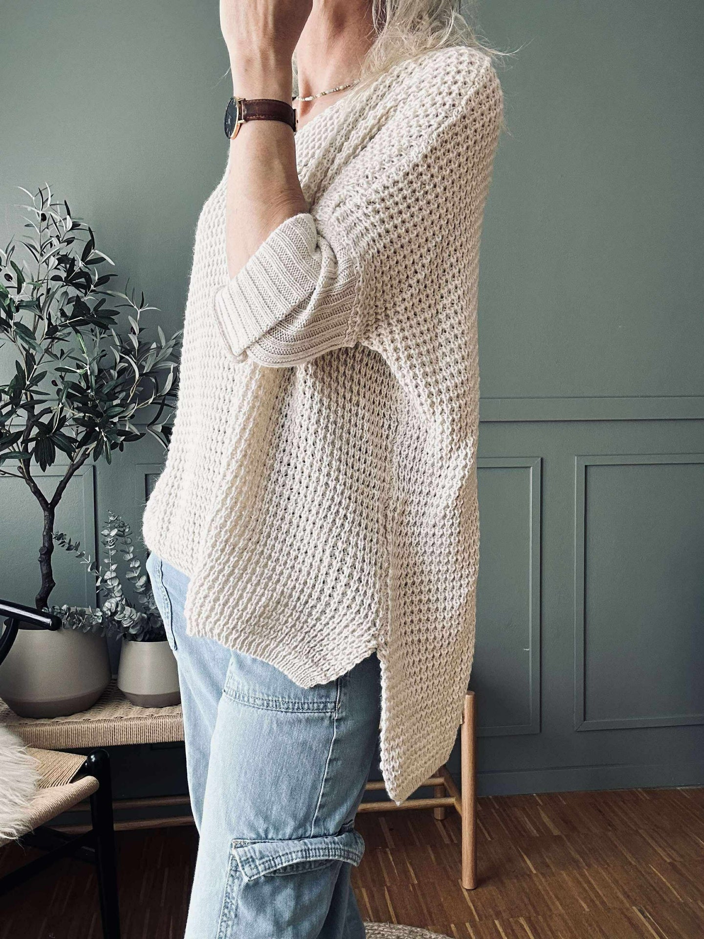 Strikk MILLE beige – Onesize