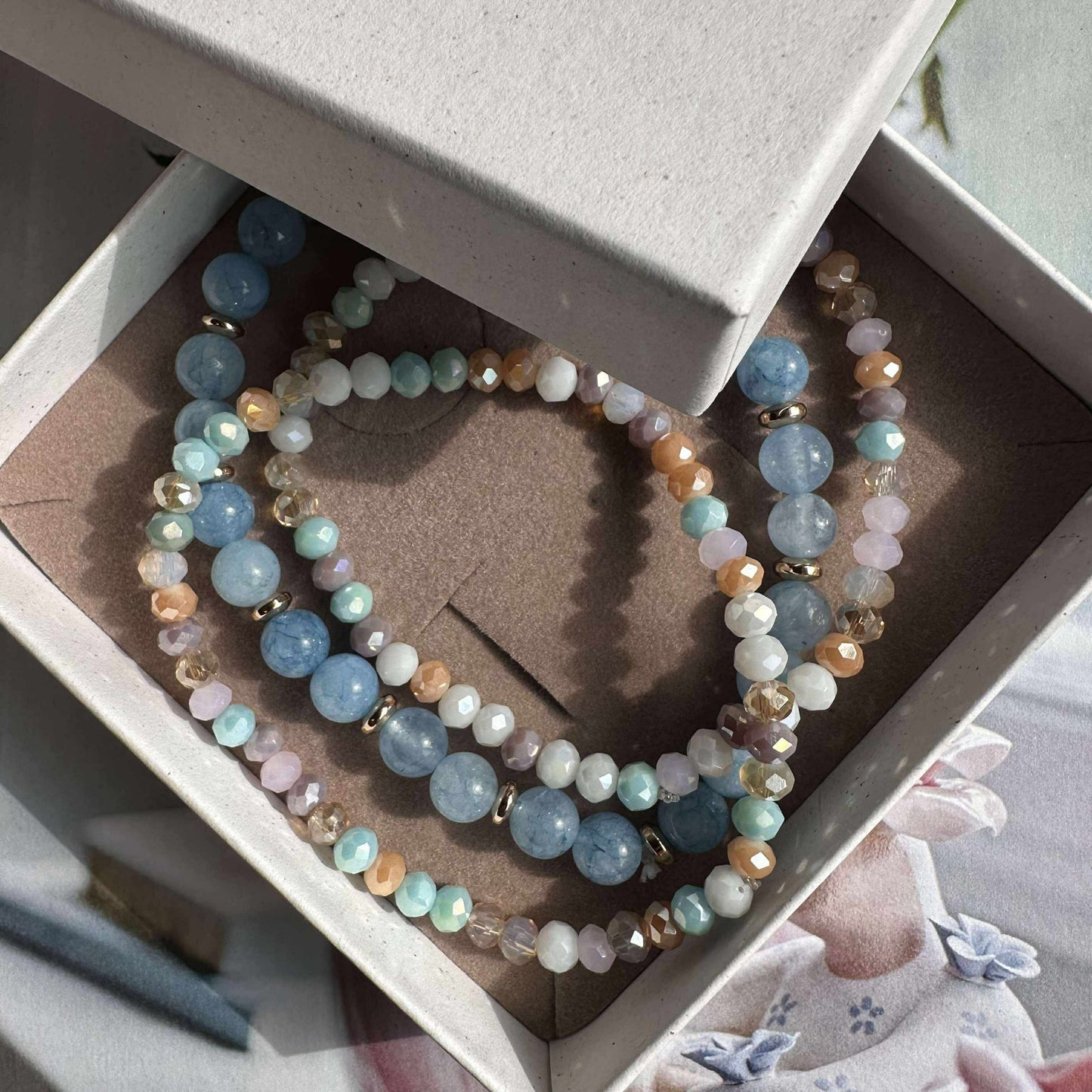 Armbånd Luna Soft blue – Sett med 3 stk