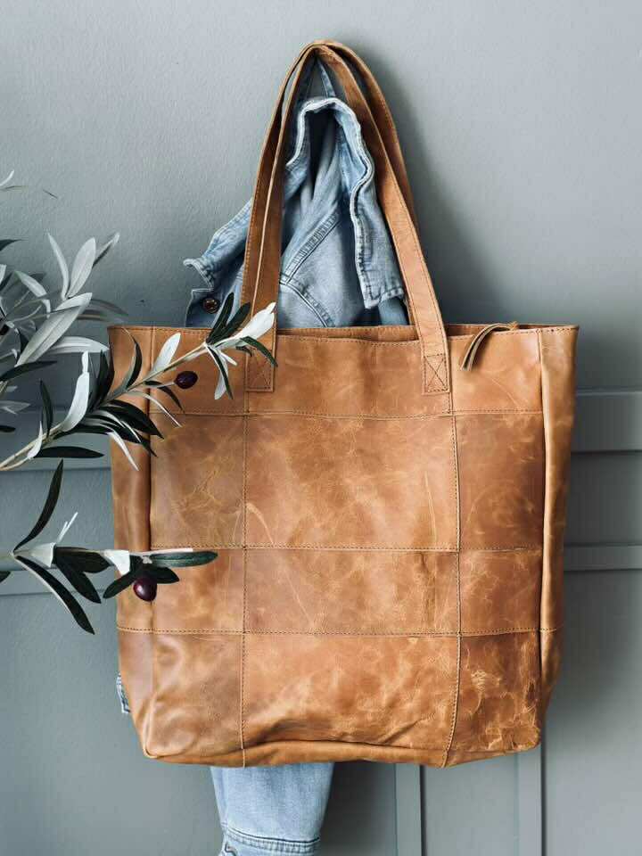Shopper - Cognac / svart