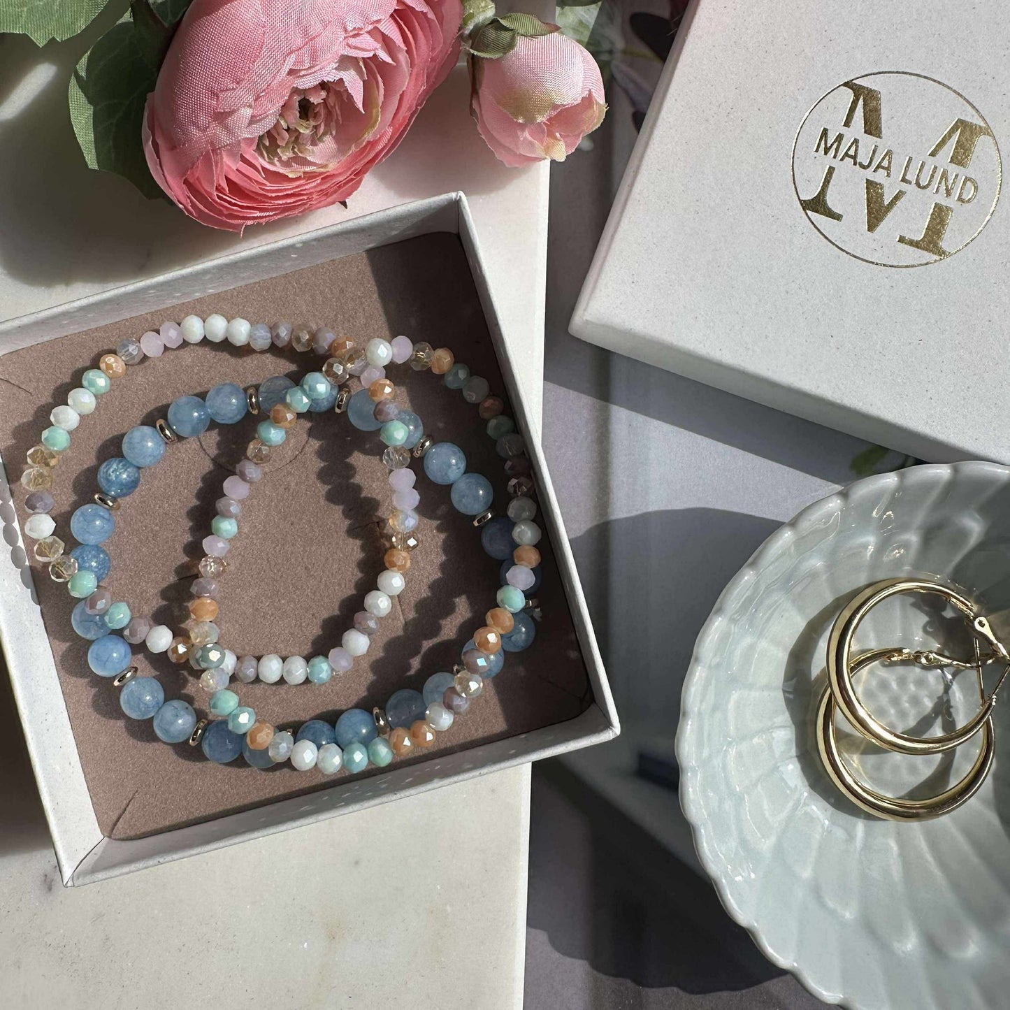 Armbånd Luna Soft blue – Sett med 3 stk