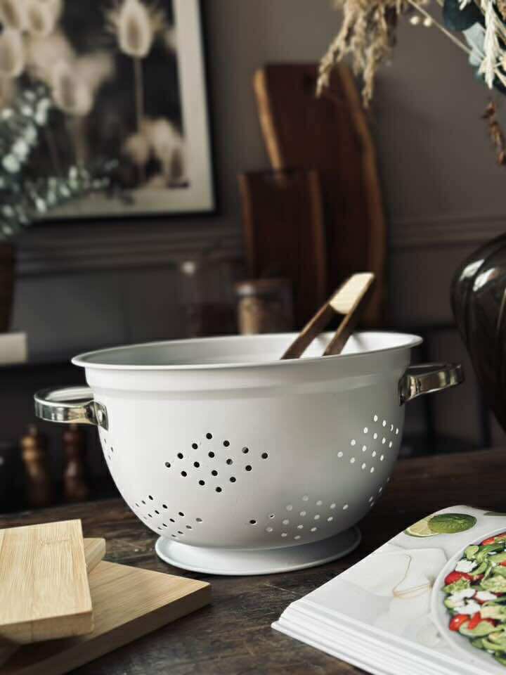 Dørslag - 25 cm Hvit