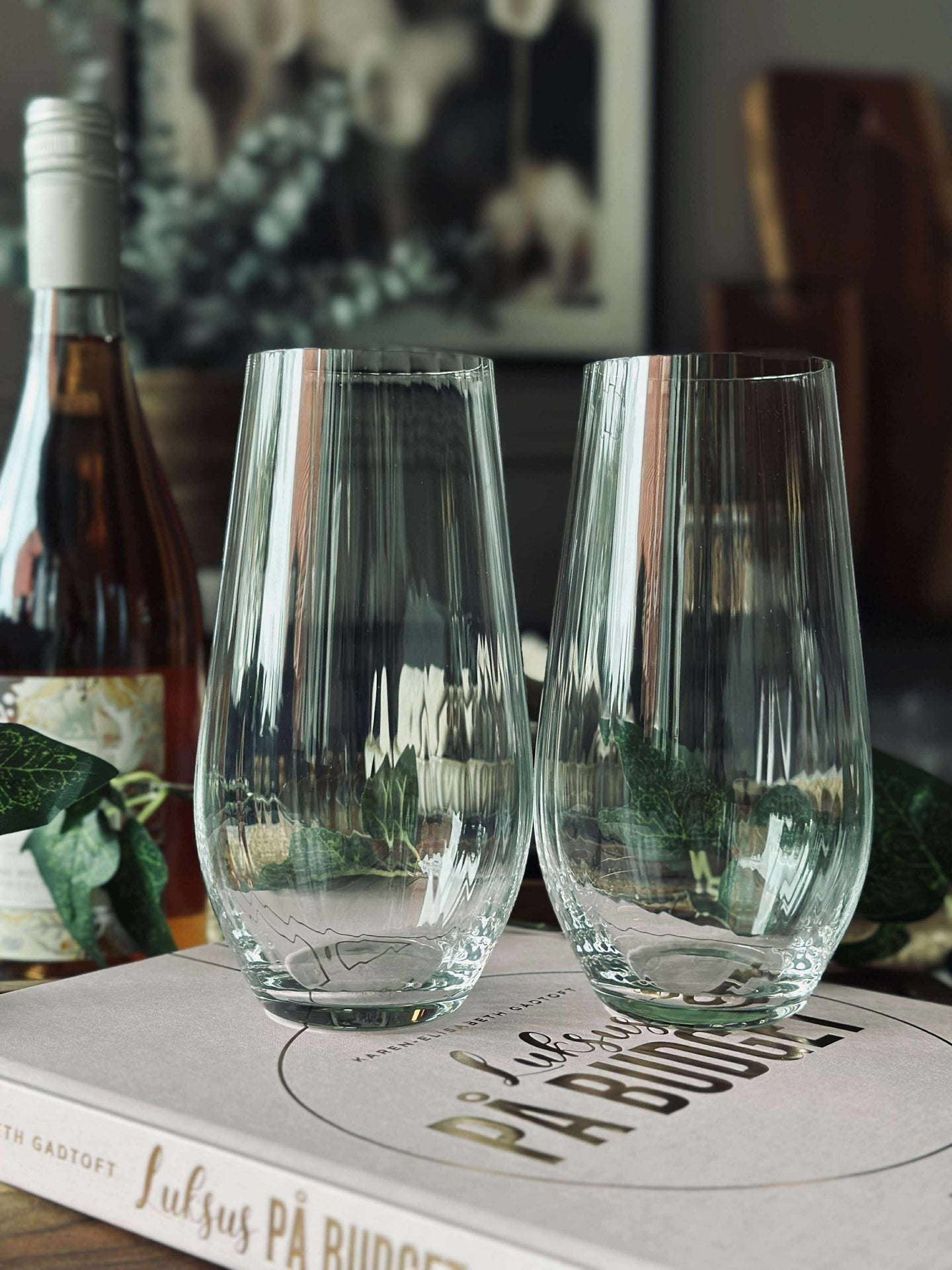 Vannglass Høy CRYSTAL - Sett med 2 stk.