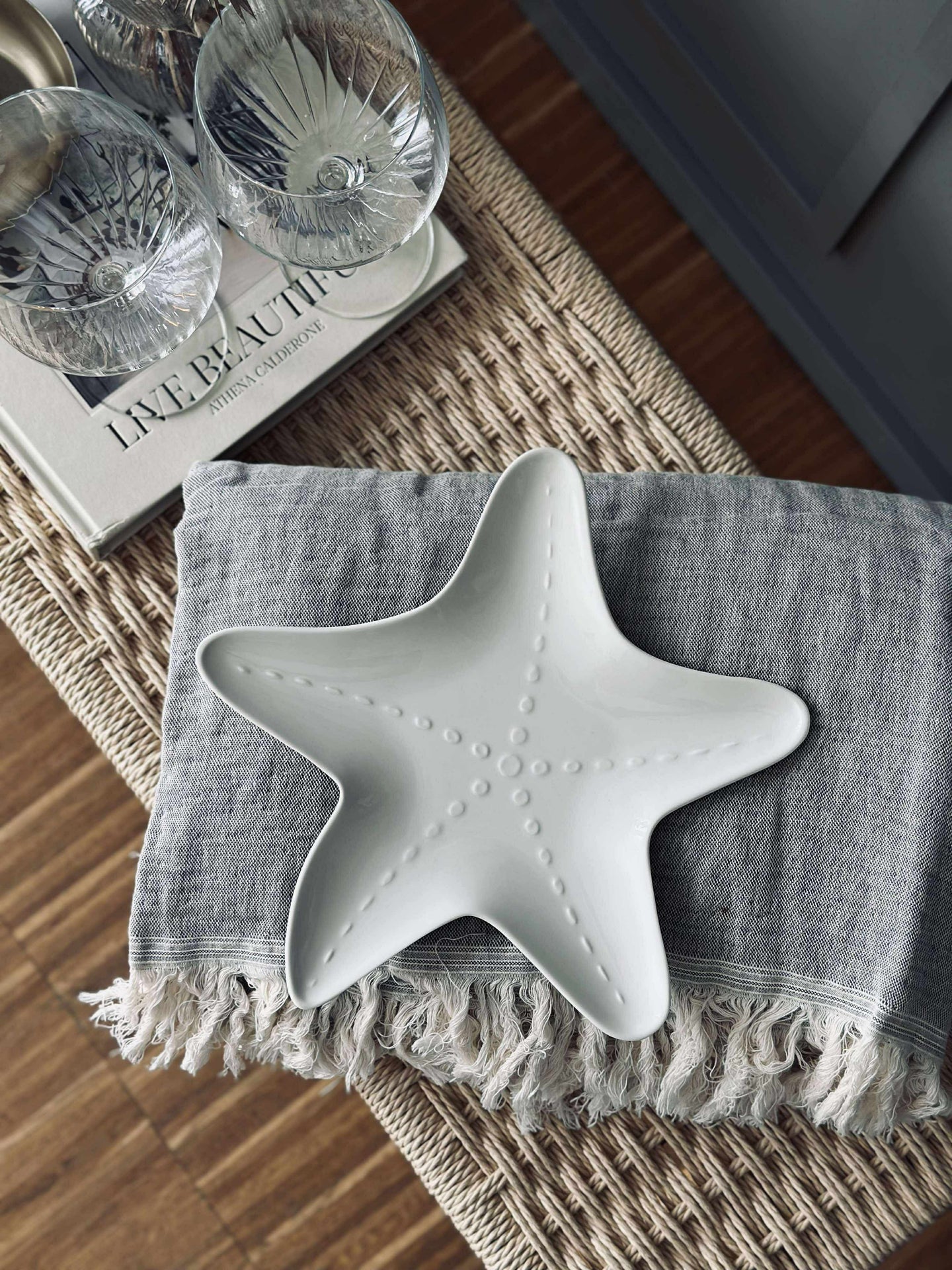 Melamintallerken - Krem sjøstjerne