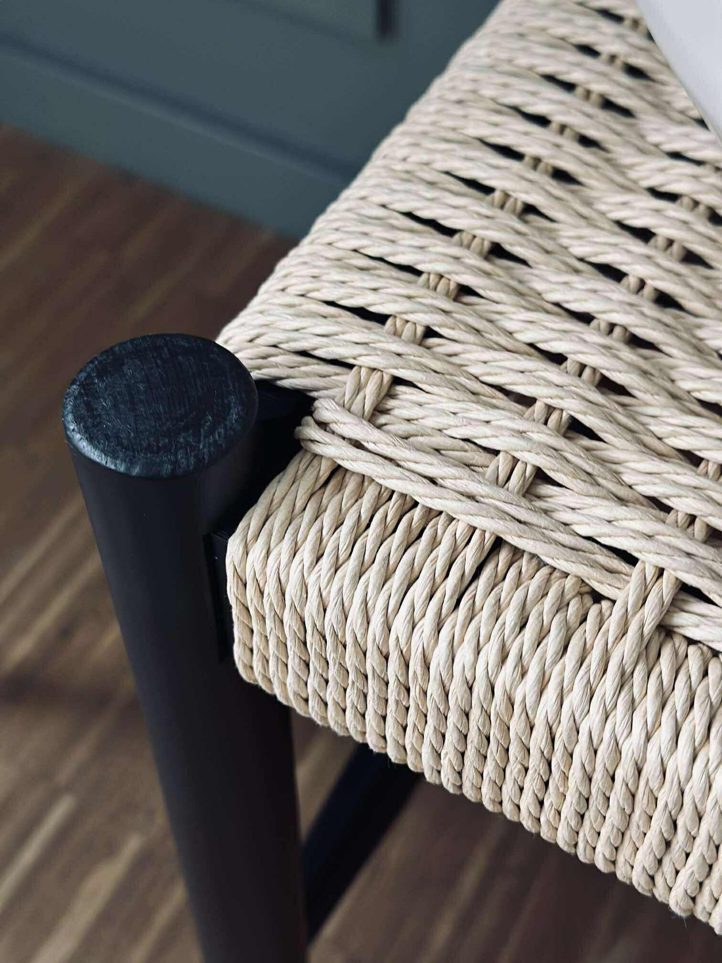 Benk bøk Sort / natur - 120 cm