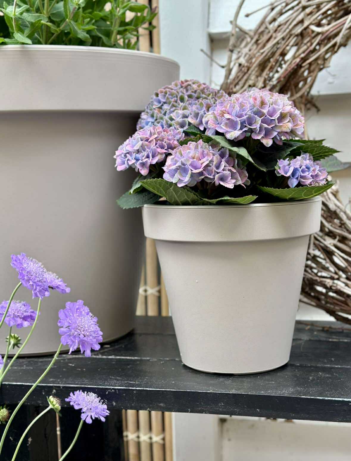 Hagepotte dia 20cm - Resirkulert Beige
