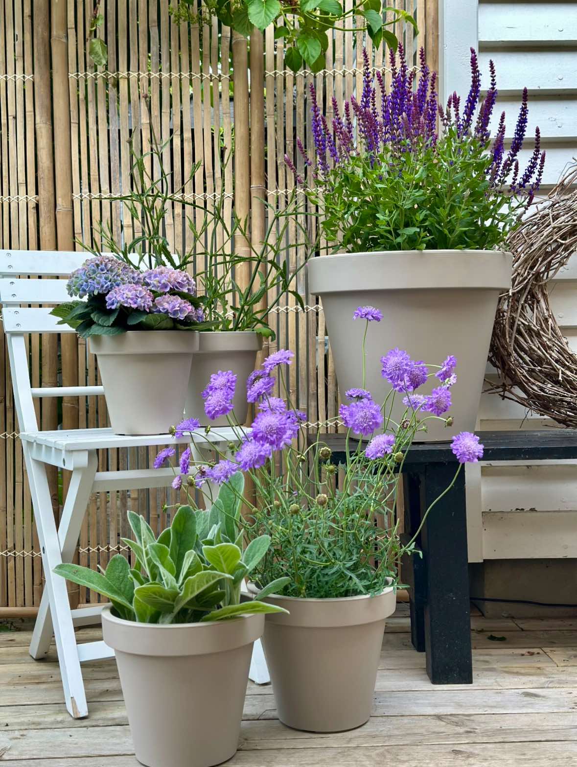 Hagepotte dia 20cm - Resirkulert Beige