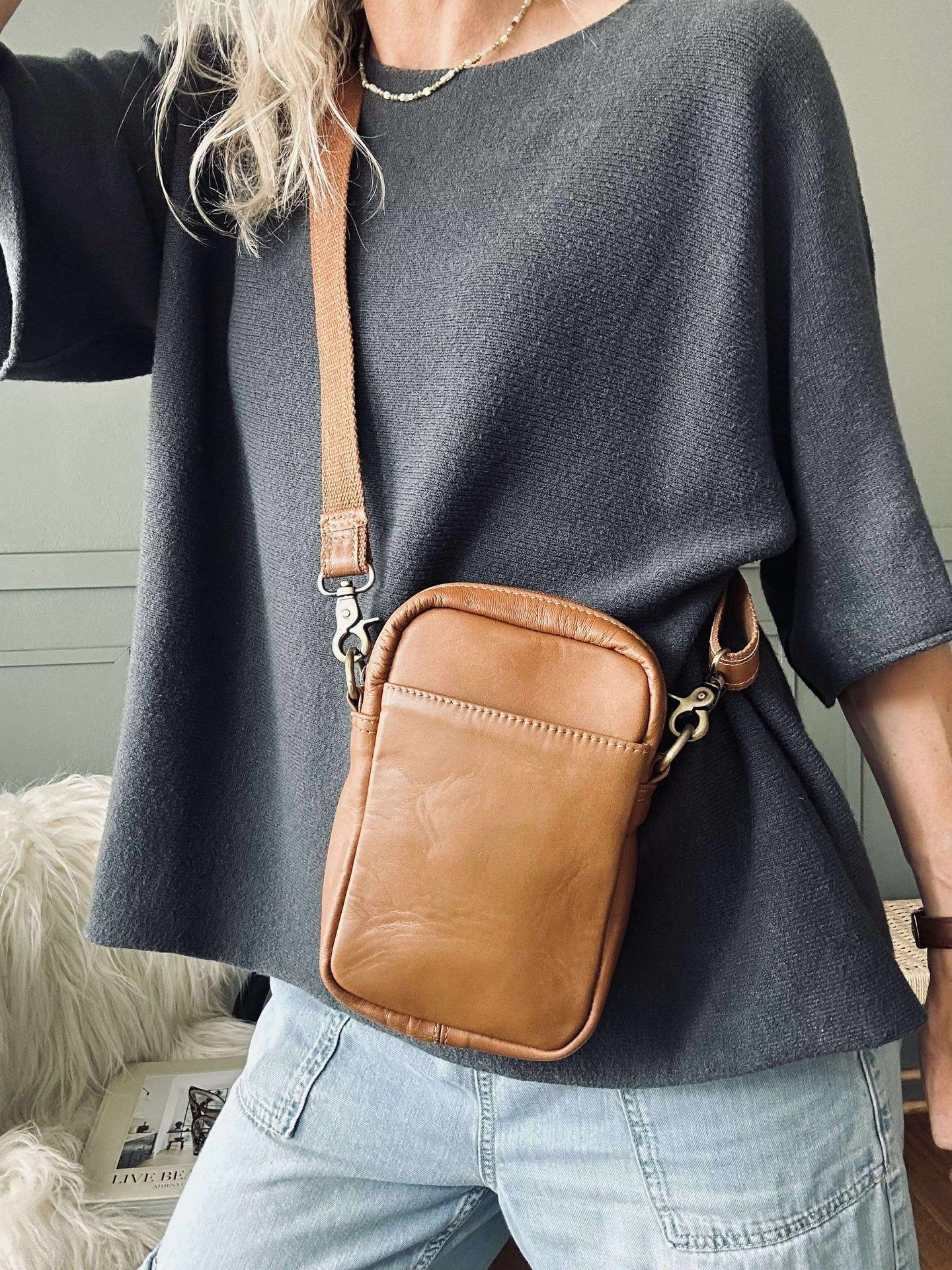 Bluse Sia Dark grey – Oversize