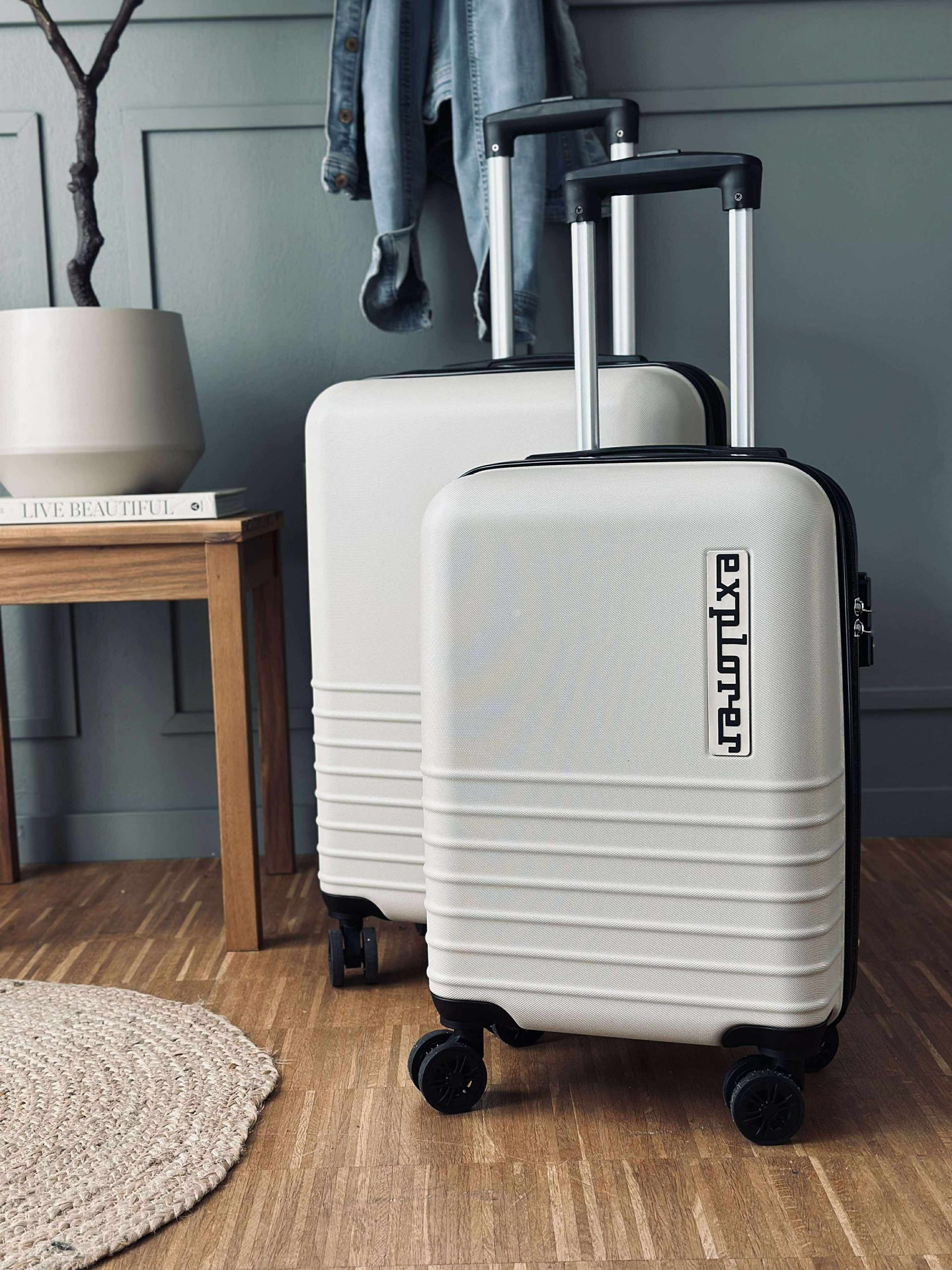 Koffertsett med 2 stk – Beige