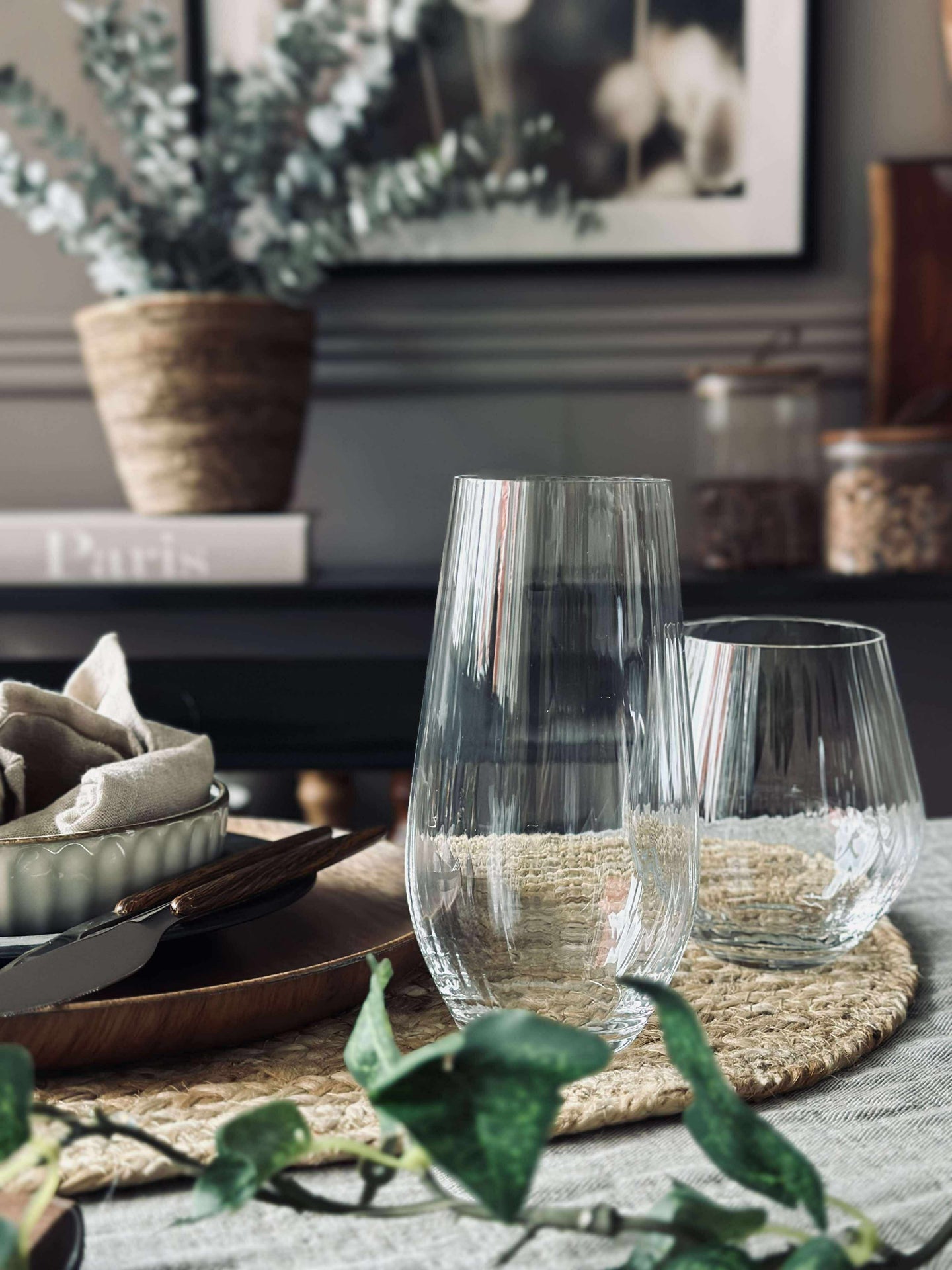 Vannglass Høy CRYSTAL - Sett med 2 stk.