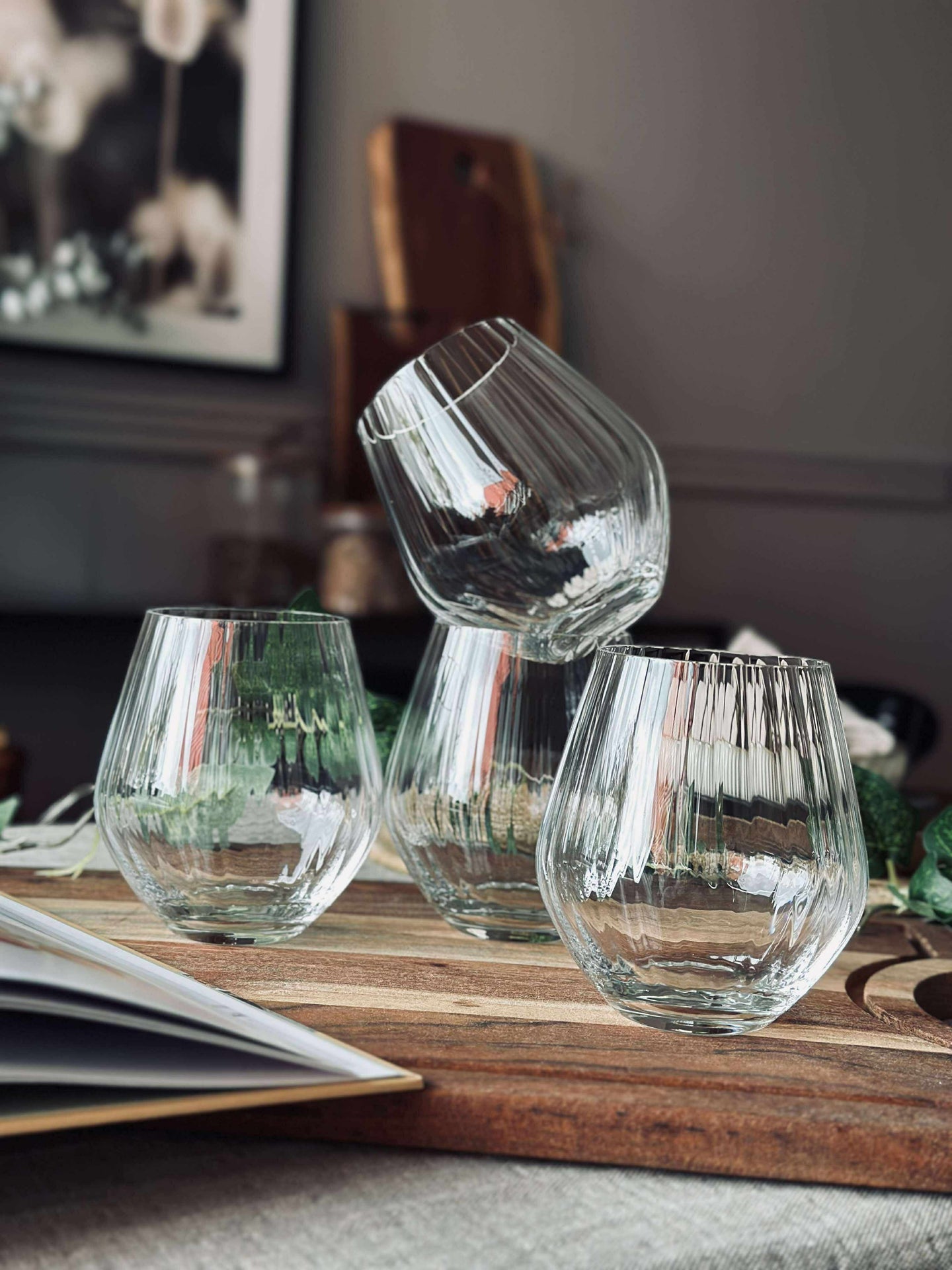 Vannglass CRYSTAL - Sett med 4 stk.