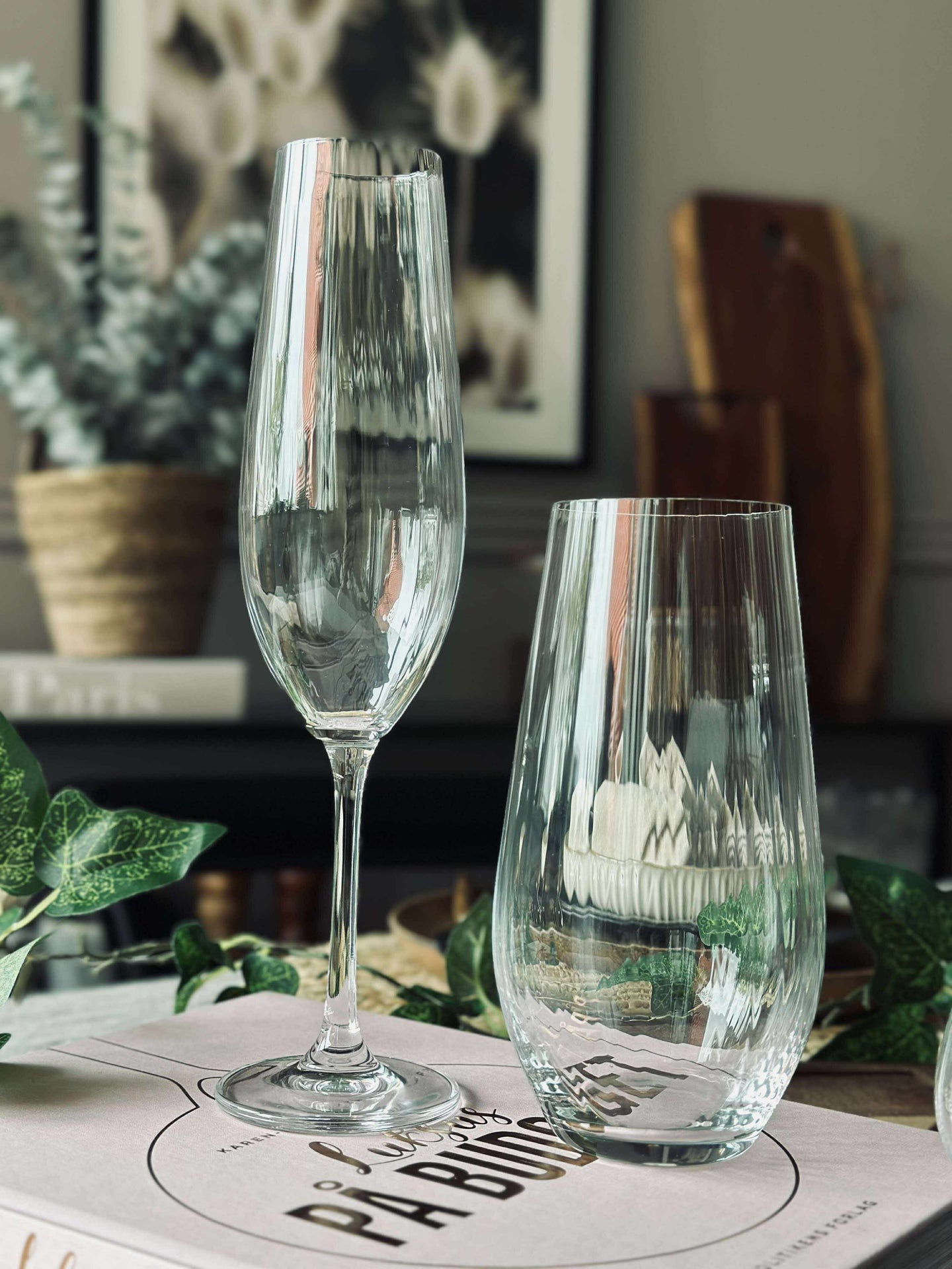 Vannglass Høy CRYSTAL - Sett med 2 stk.