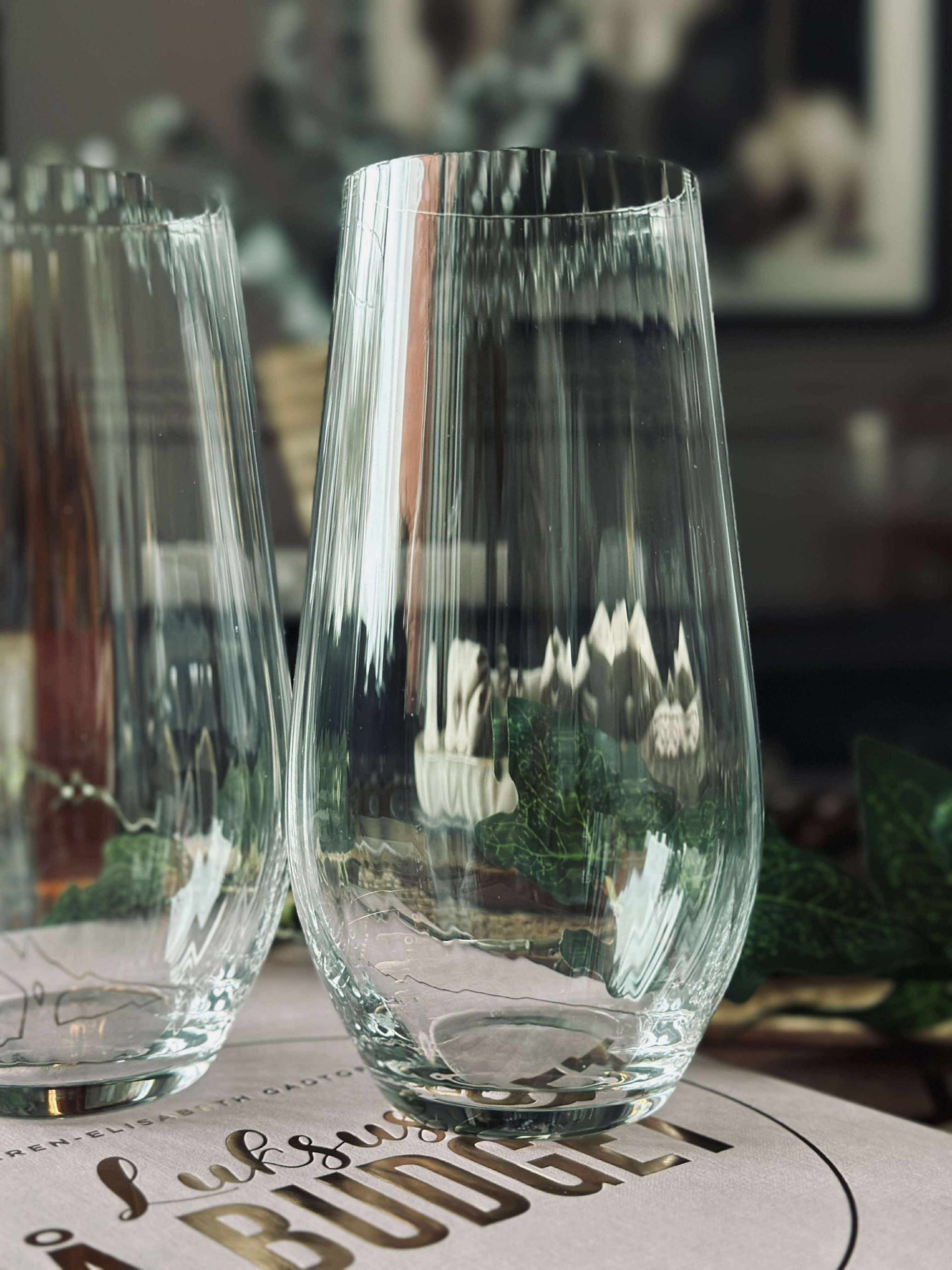Vannglass Høy CRYSTAL - Sett med 2 stk.