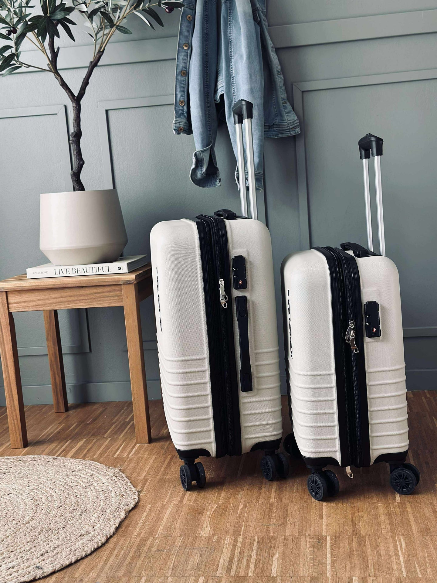 Koffertsett med 2 stk – Beige