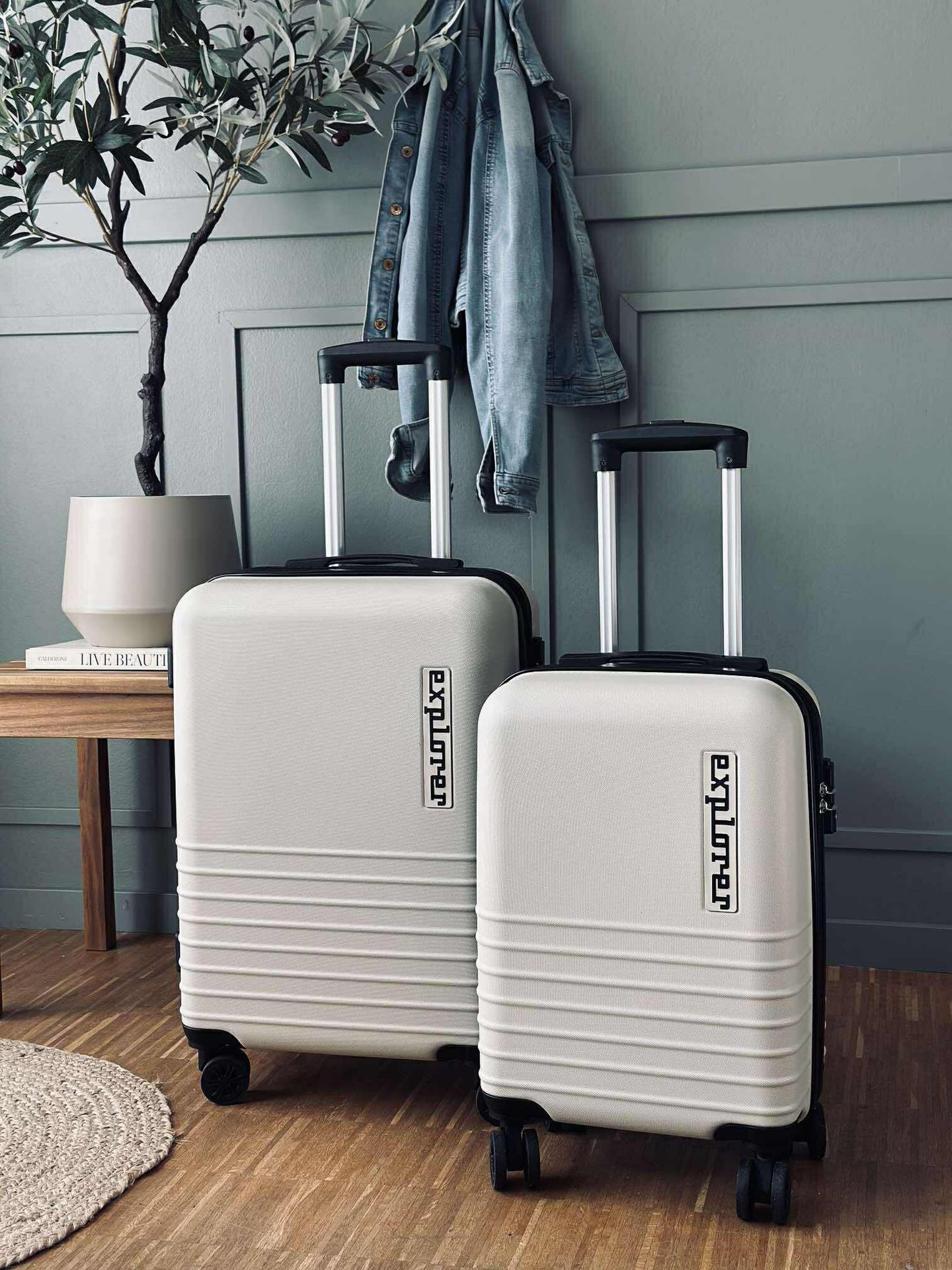 Koffertsett med 2 stk – Beige