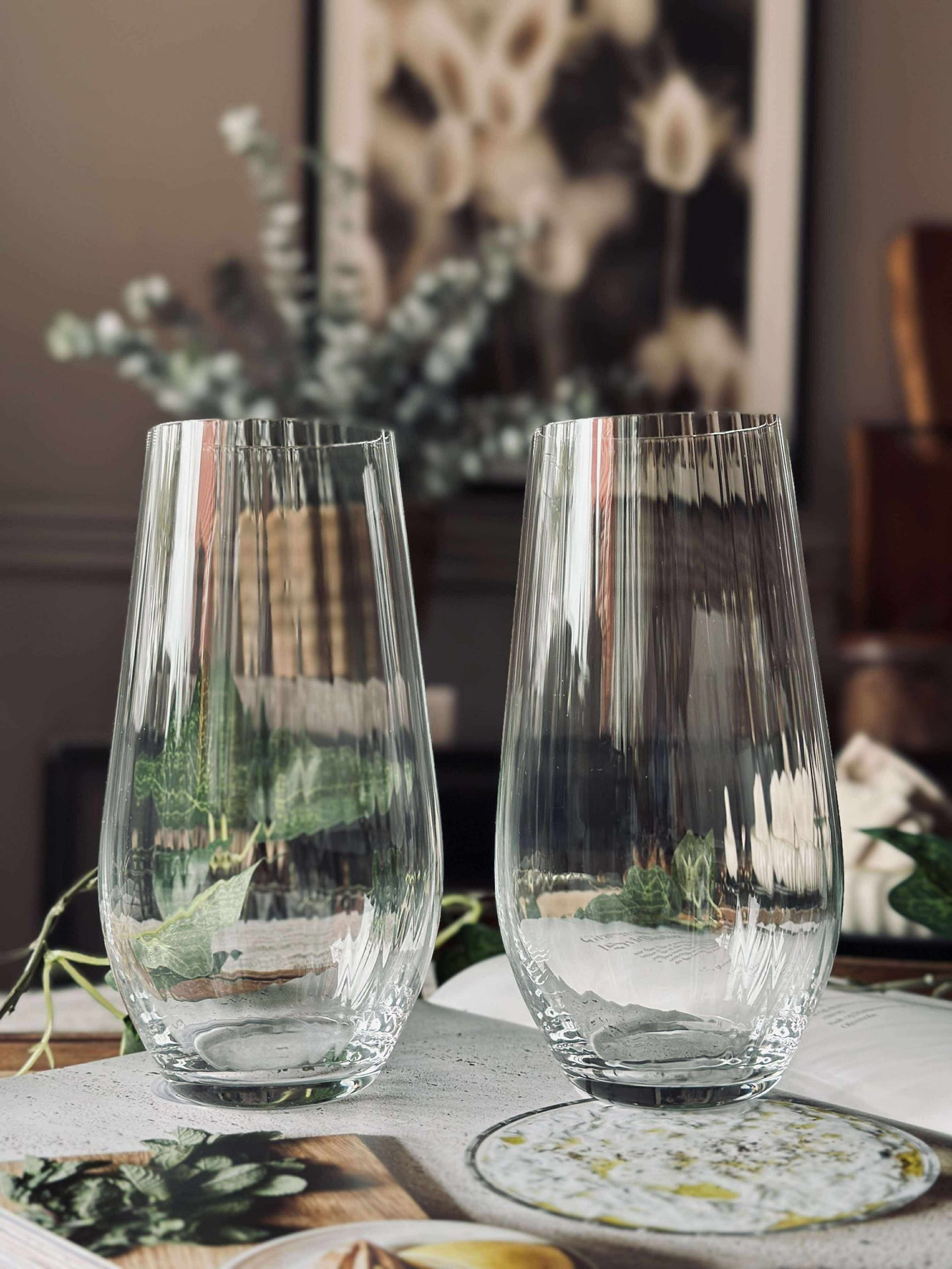 Vannglass Høy CRYSTAL - Sett med 2 stk.