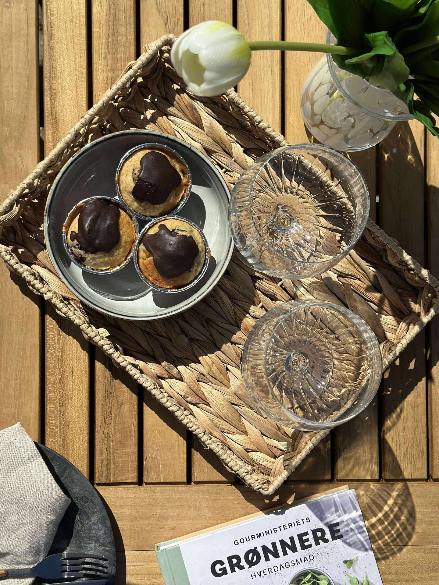 Brett med kant i vannhyasint