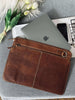 Laptop sleeve - Cognac bøffellær