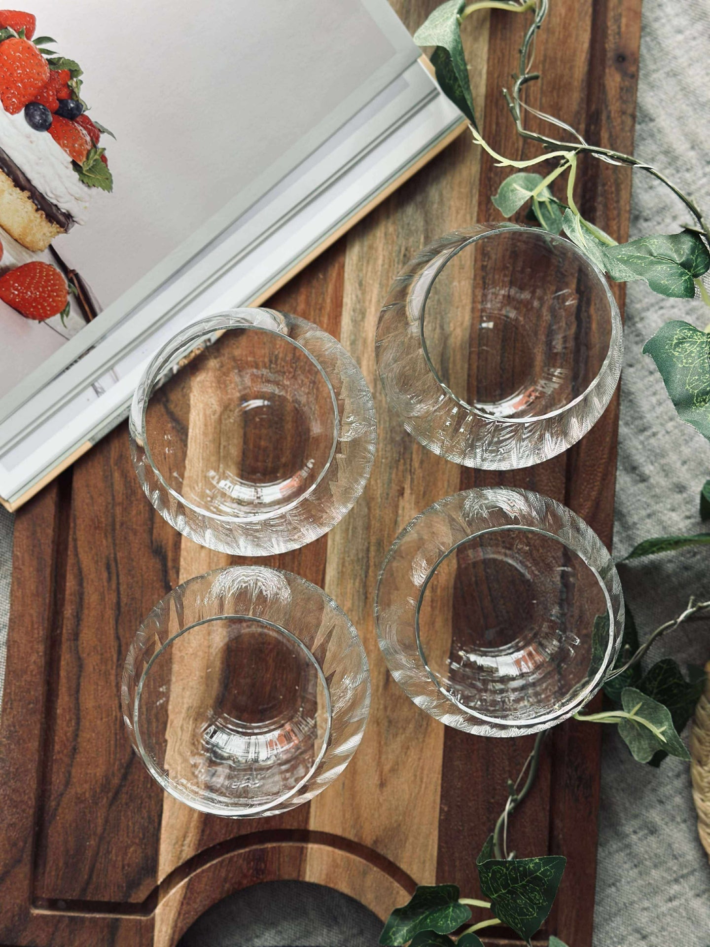 Vannglass CRYSTAL - Sett med 4 stk.