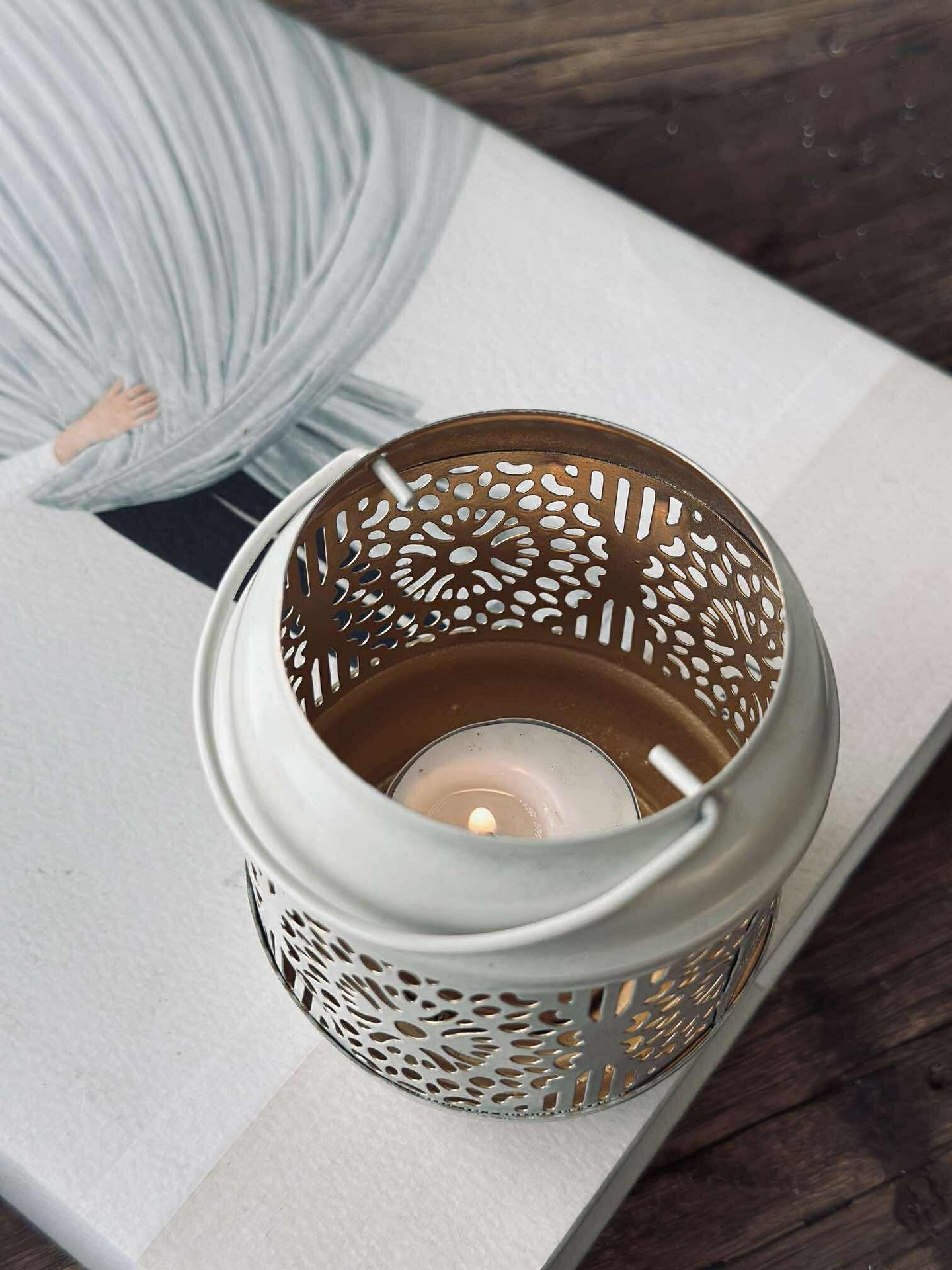 Lanterne EMMA liten - Lys beige