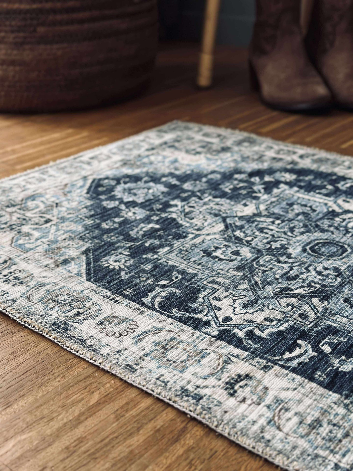 Dørmatte vintagelook Blå 50x80 cm