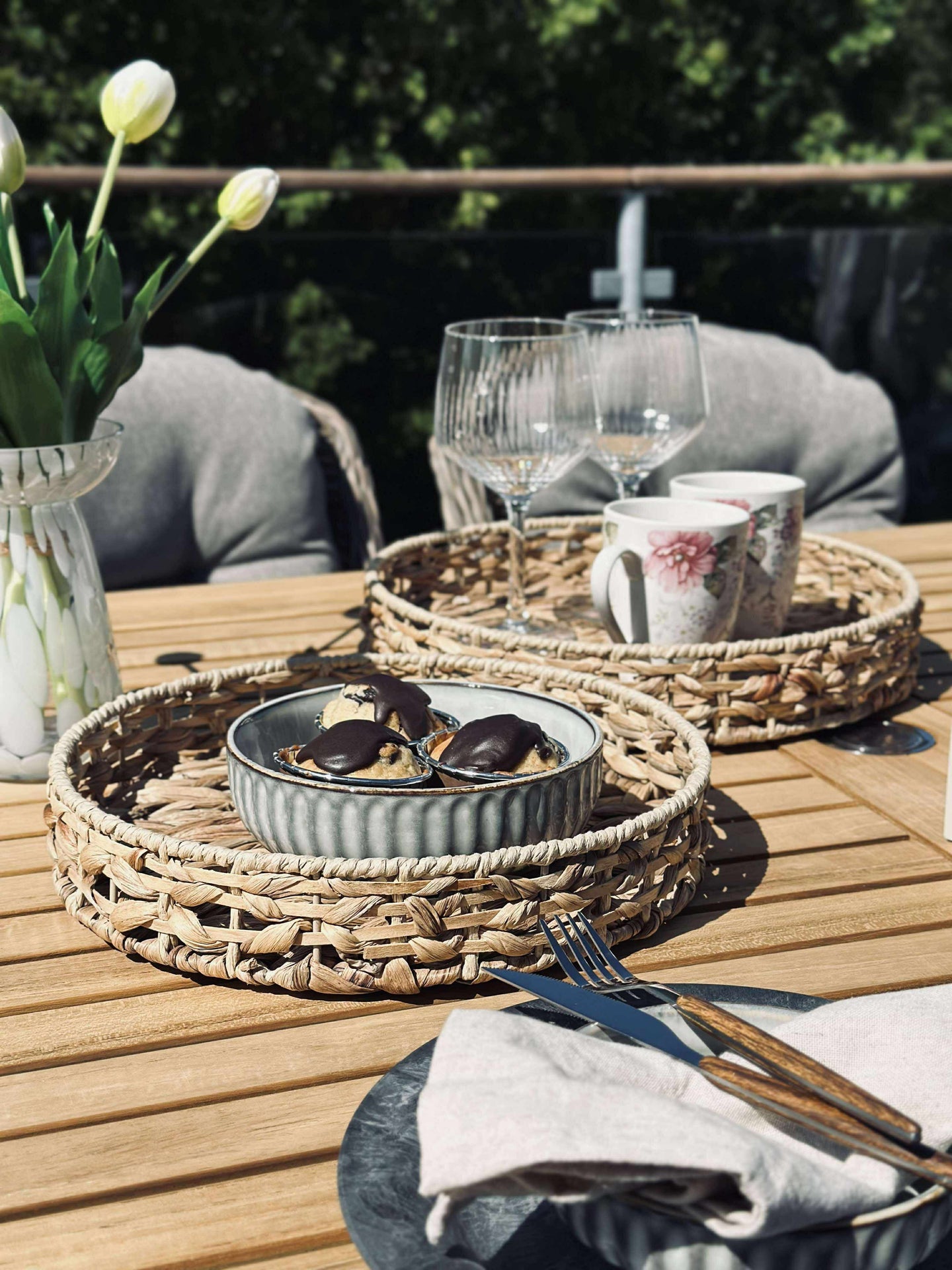 Brett i vannhyasint - Dia 35cm