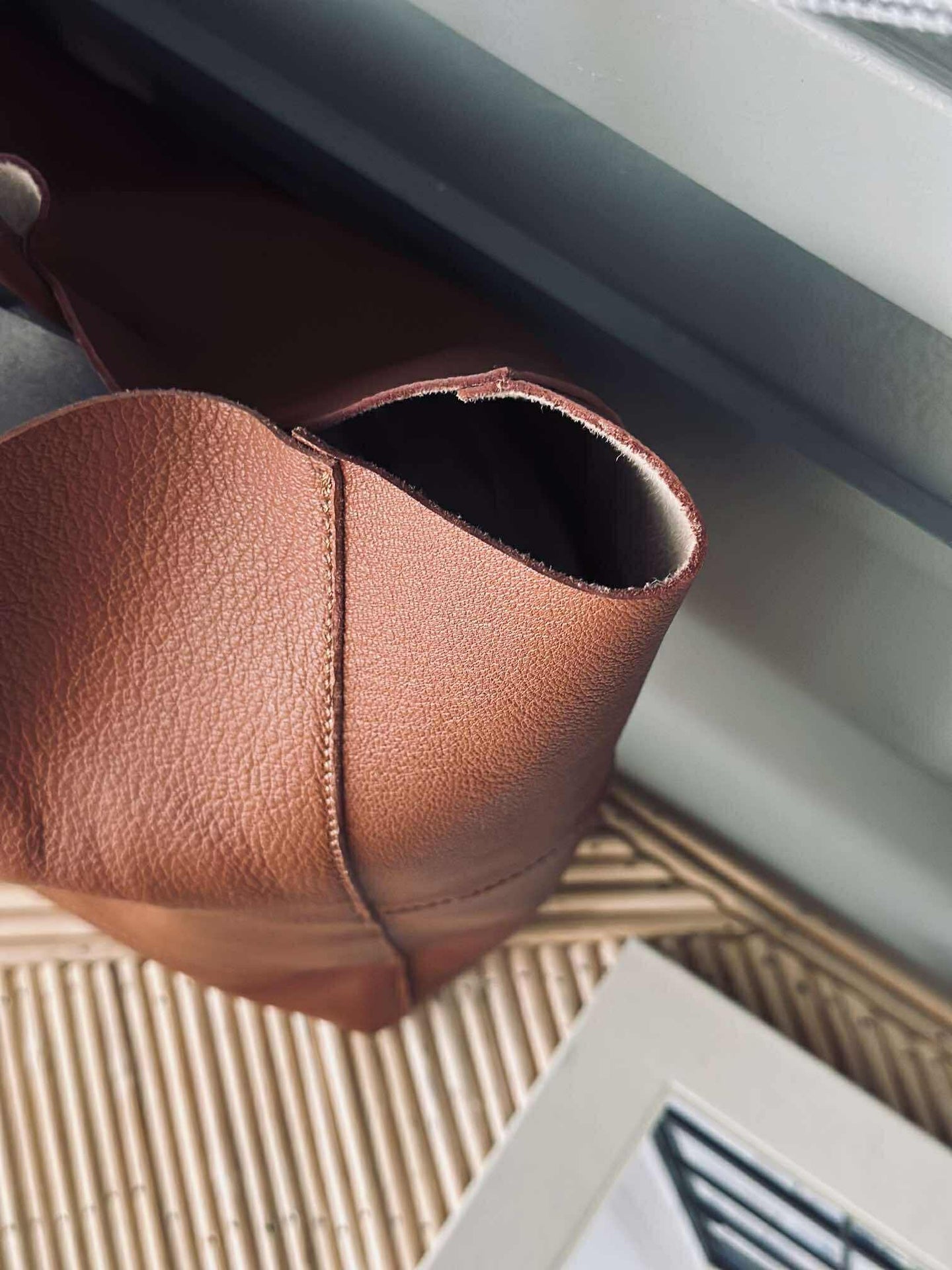 Shopper Daily i mykt skinn - Cognac