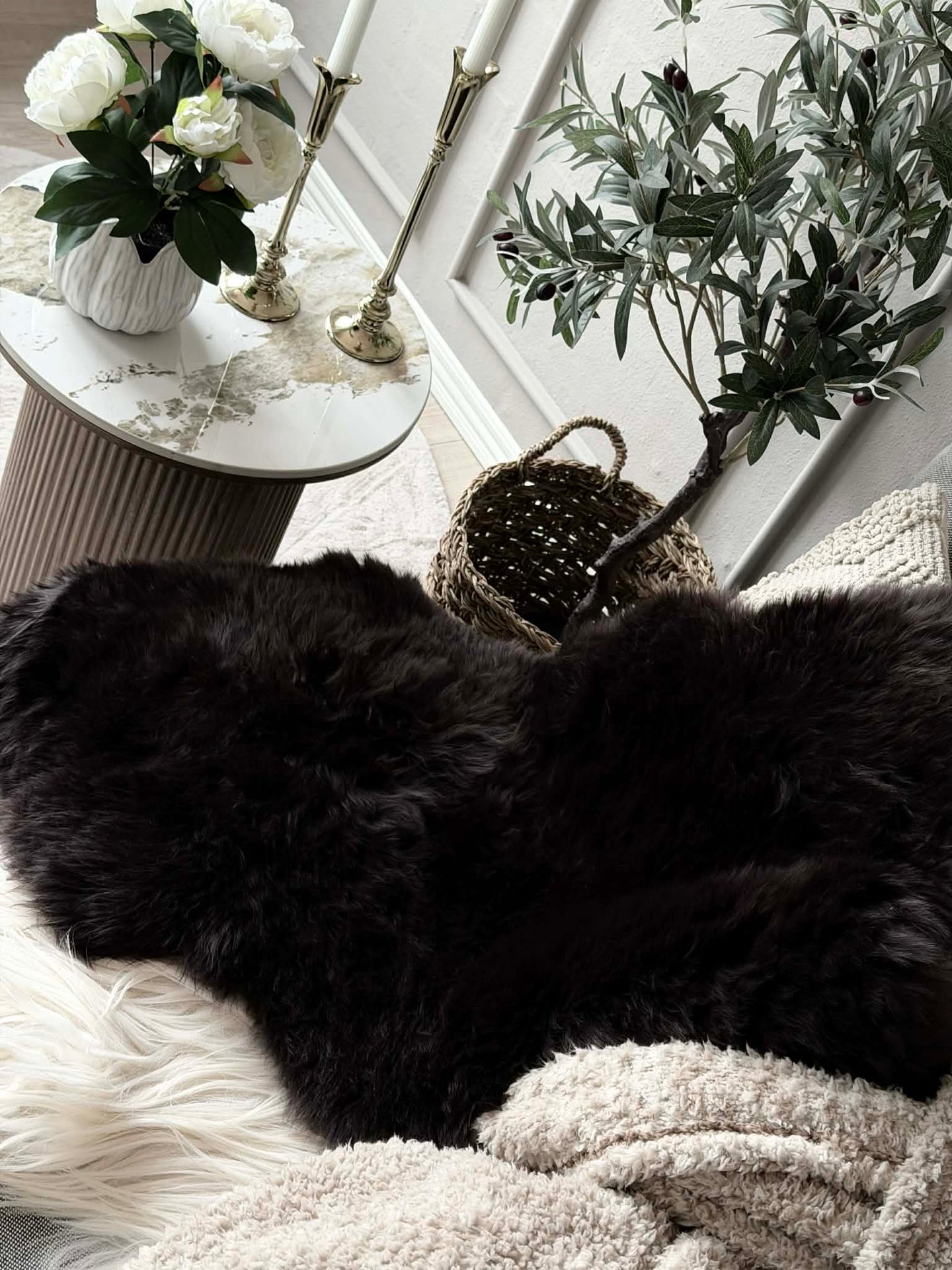 Lammeskinn Choko- 85x55cm