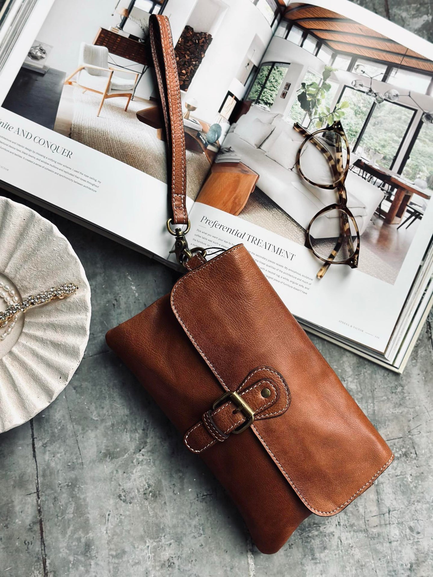 Clutch Jodi - Walnut
