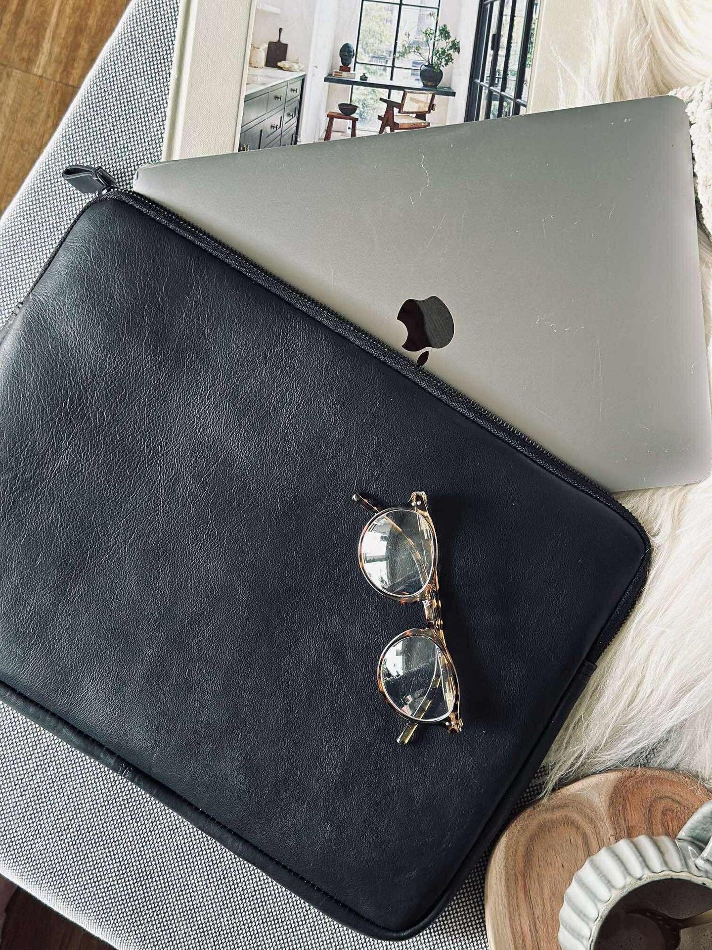 Laptop-sleeve - Svart / svart