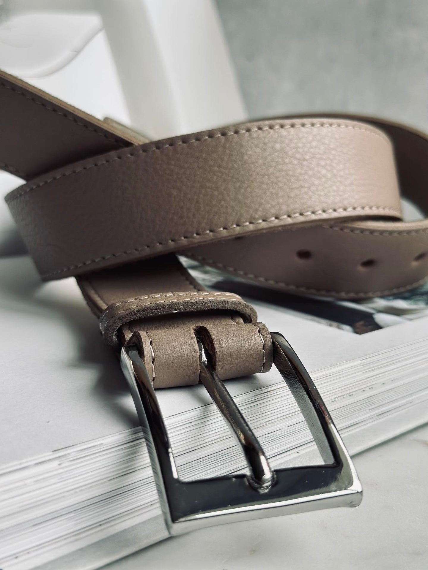 Belte 3,5 cm - Dusty taupe