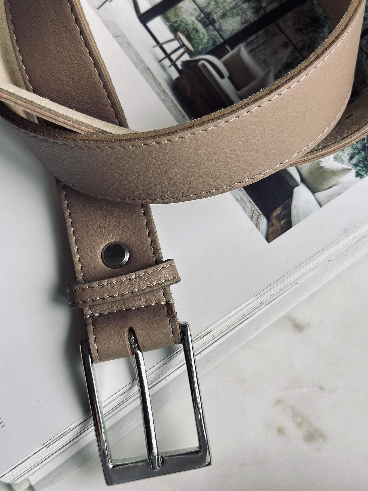 Belte 3,5 cm - Dusty taupe