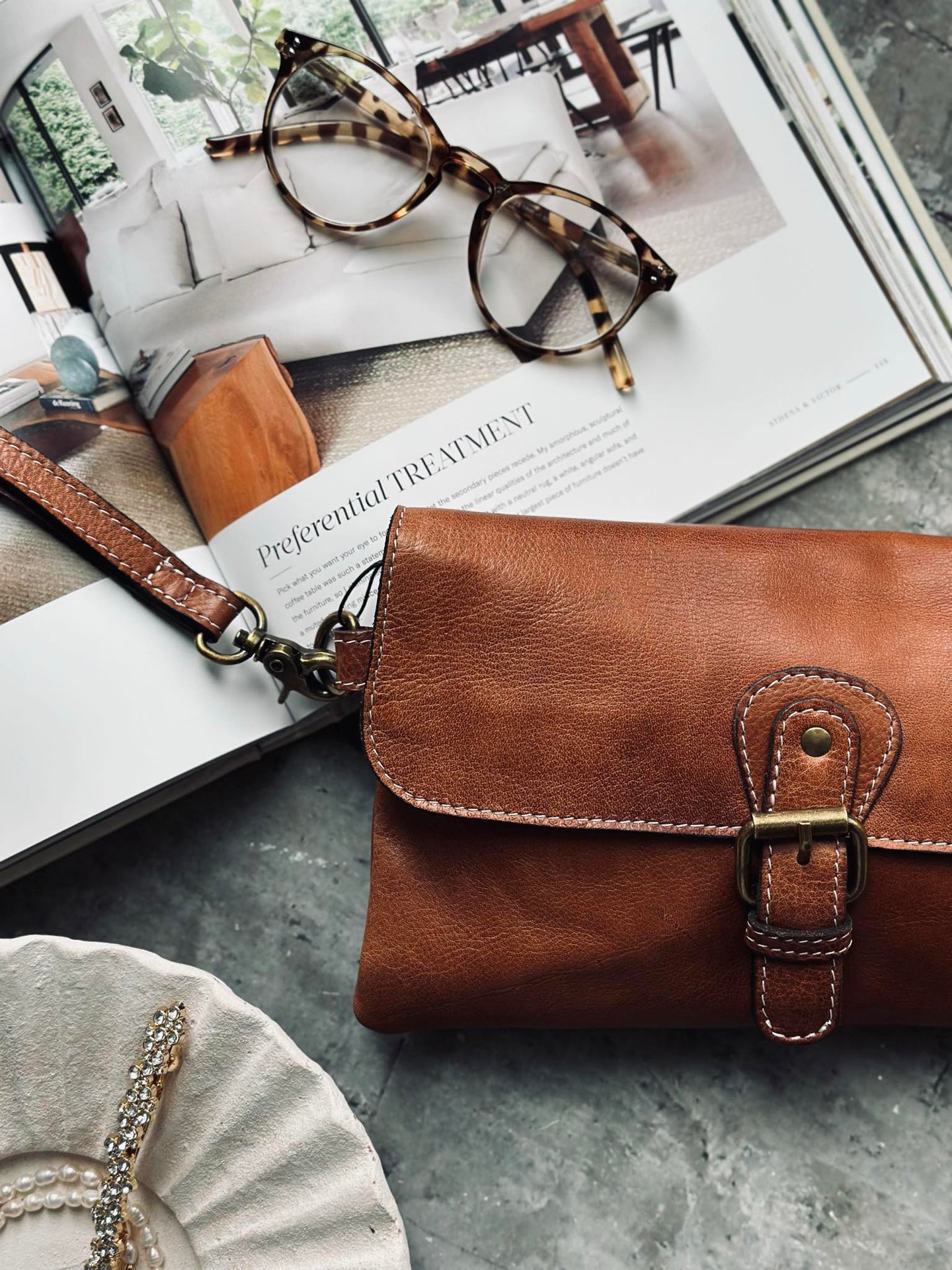 Clutch Jodi - Walnut
