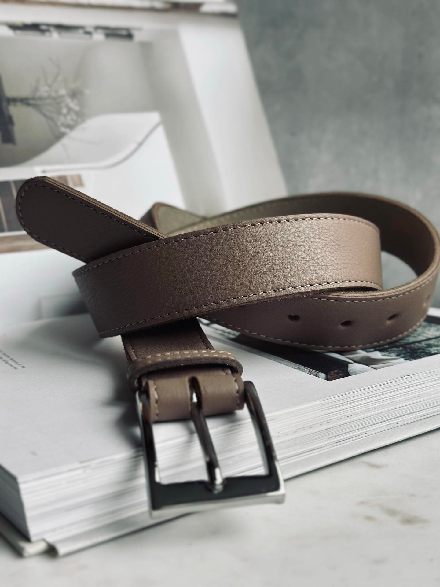 Belte 3,5 cm - Dusty taupe