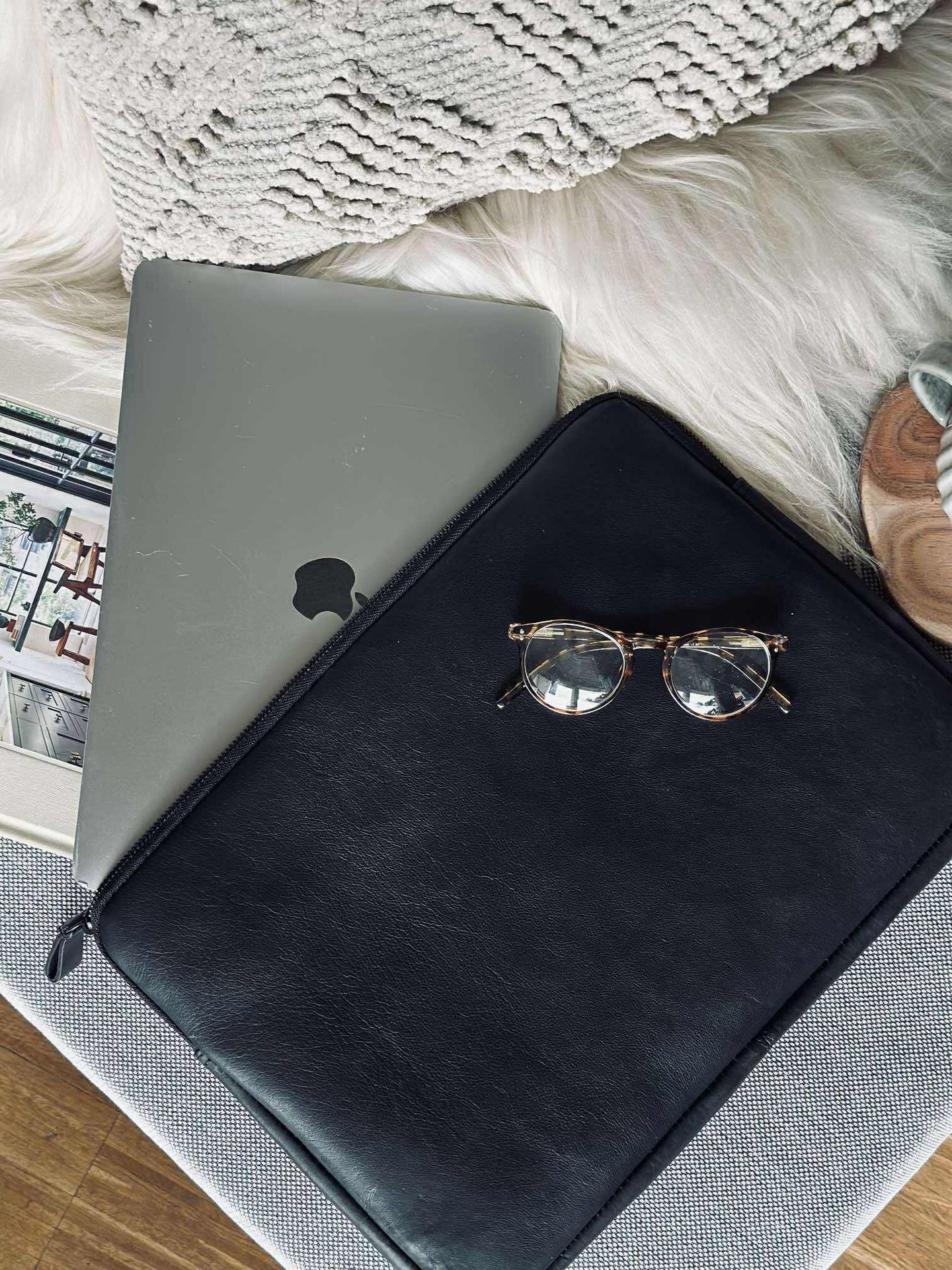 Laptop-sleeve - Svart / svart