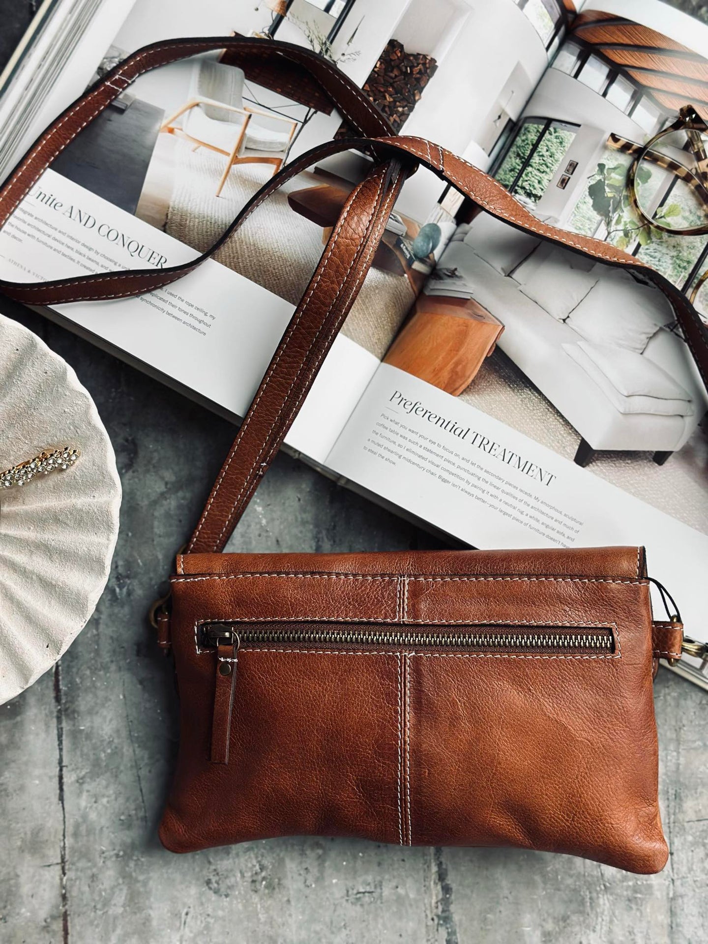Clutch Jodi - Walnut