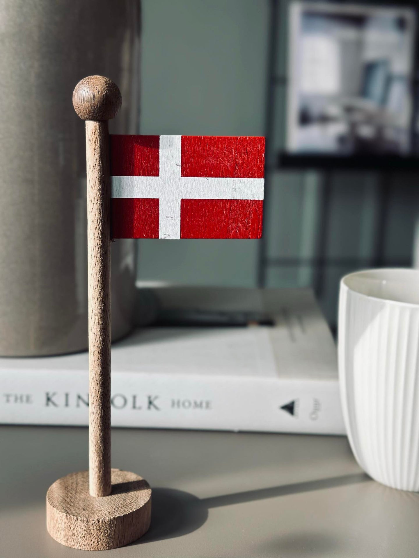 Flagg Dannebrog wood - Flere størrelser